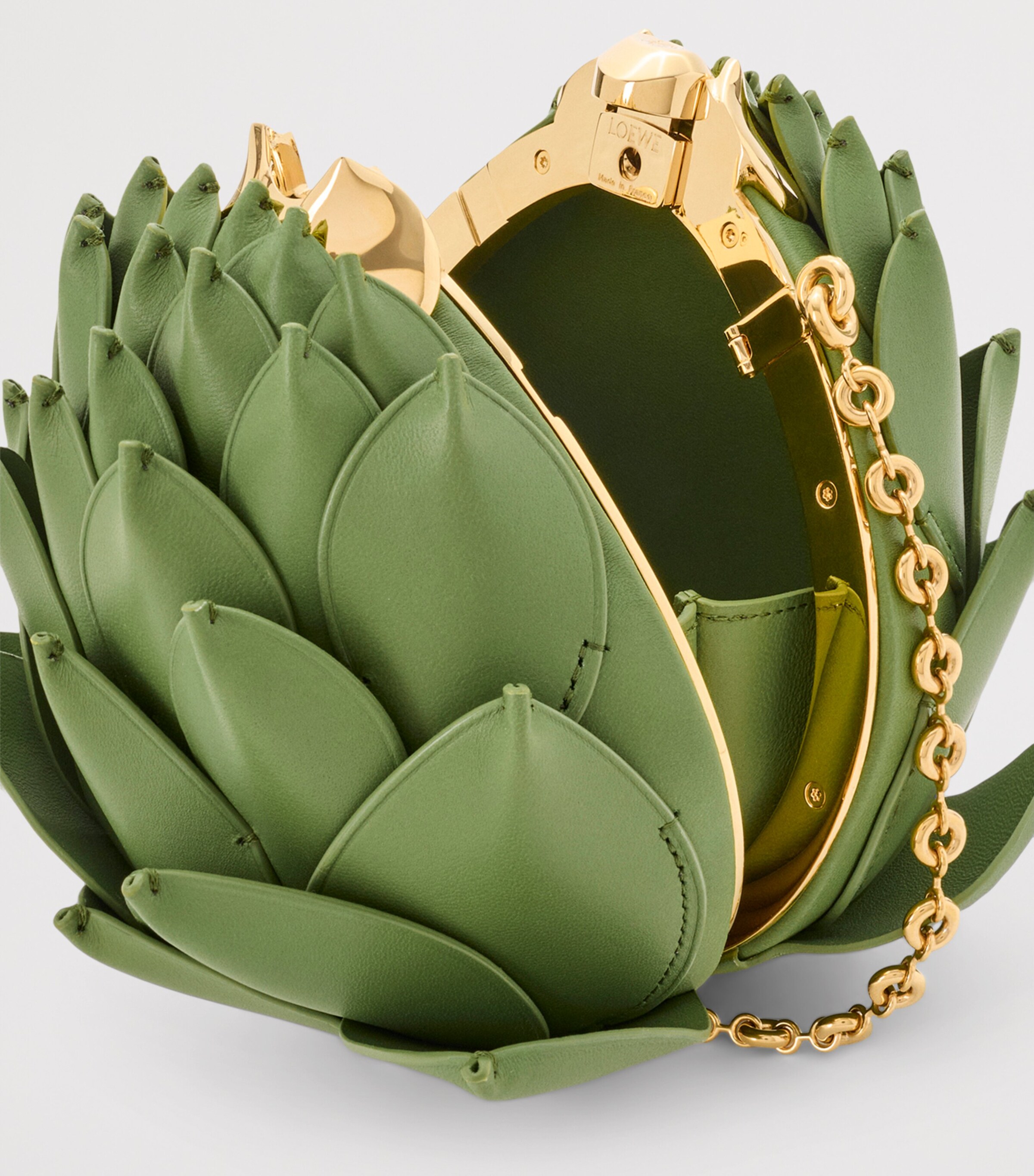 LOEWE x Paula’s Ibiza Lambskin Artichoke Shoulder Bag Spring Green Image 4