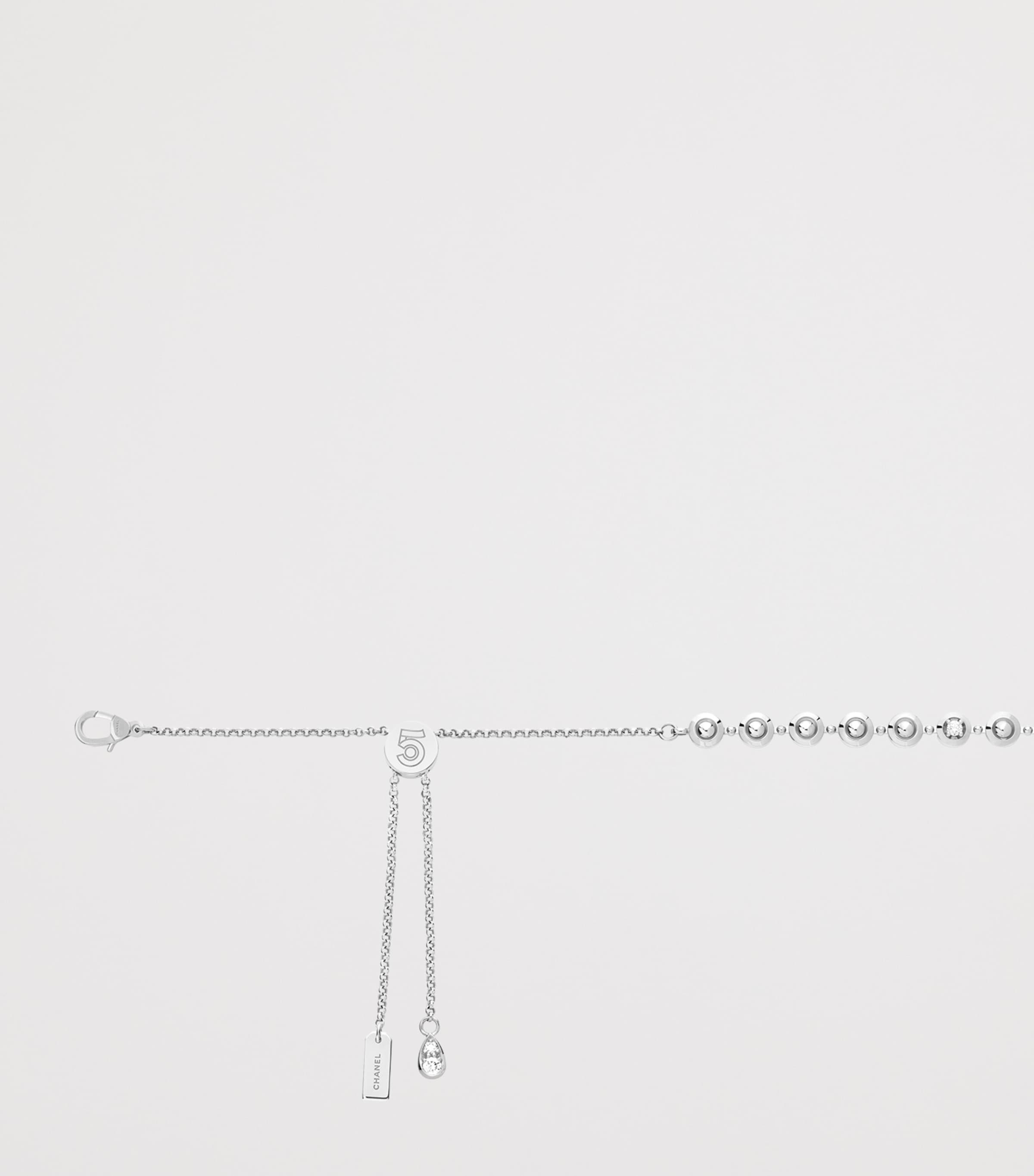 White Gold and Diamond Eternal N°5 Necklace WHITE Image 3