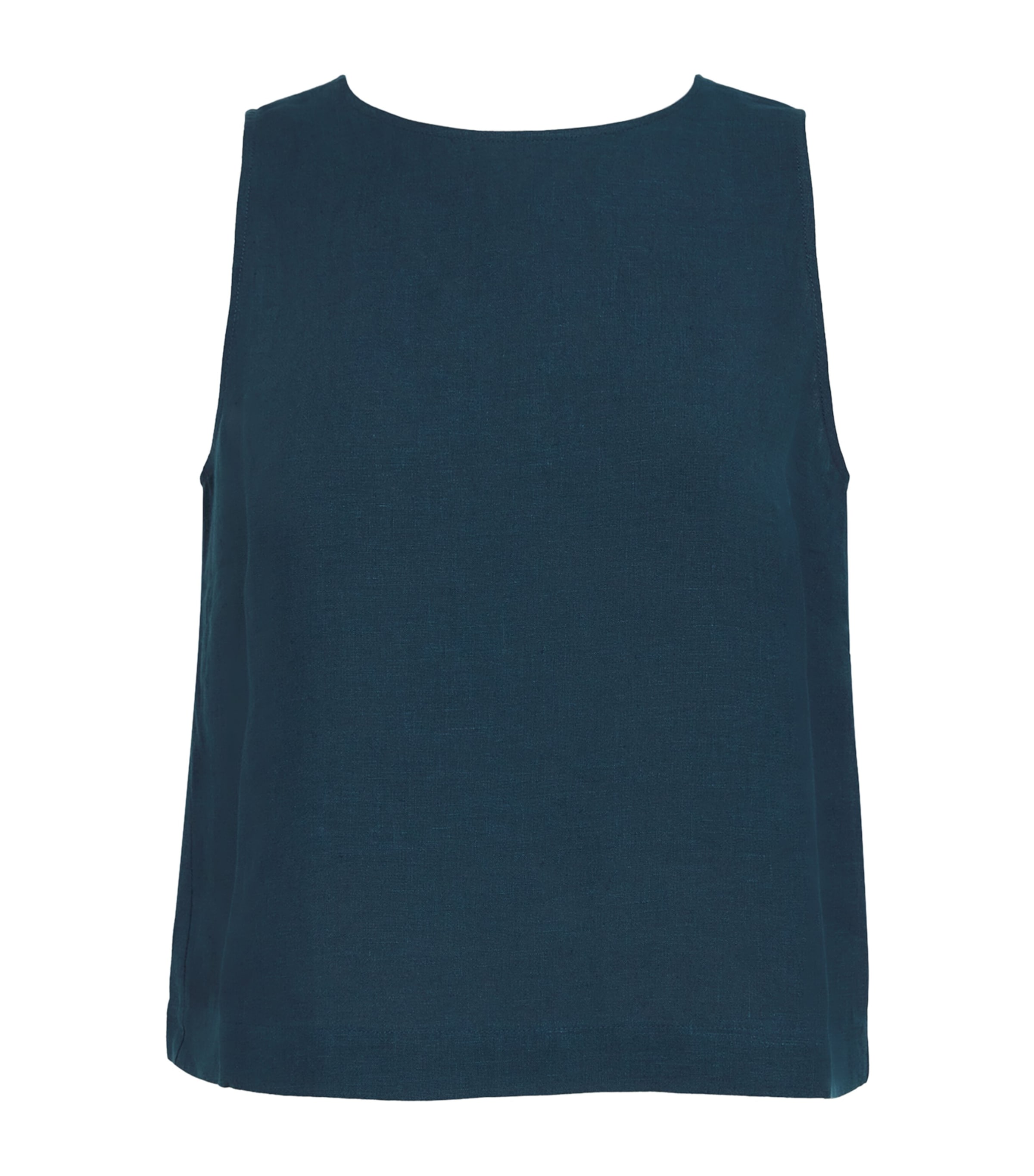 Eres Womens Linen Sleeveless Ravie Blouse Ocean Image 1