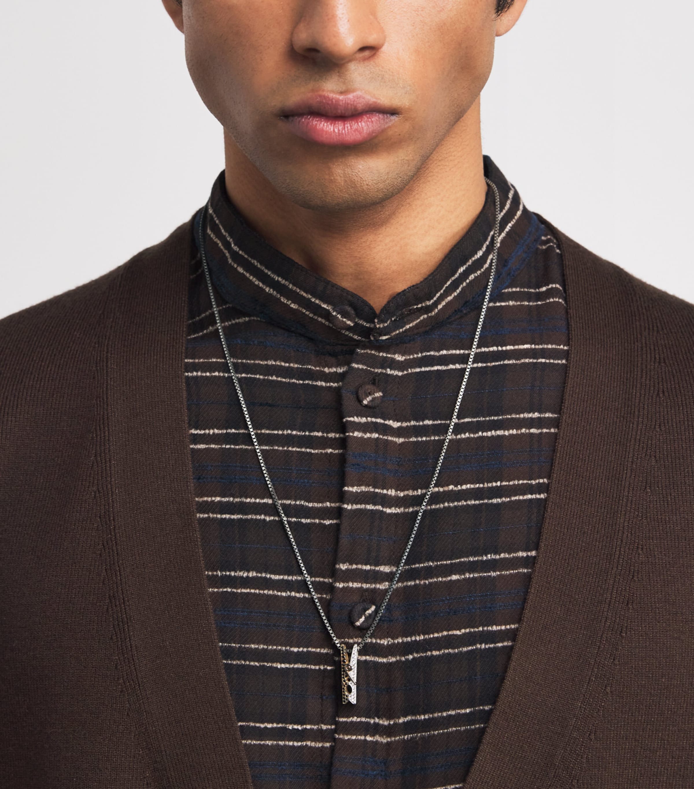 Rhodium-Plated Sterling Silver Mayfair Peg Necklace MULTI COLOURED Image 2