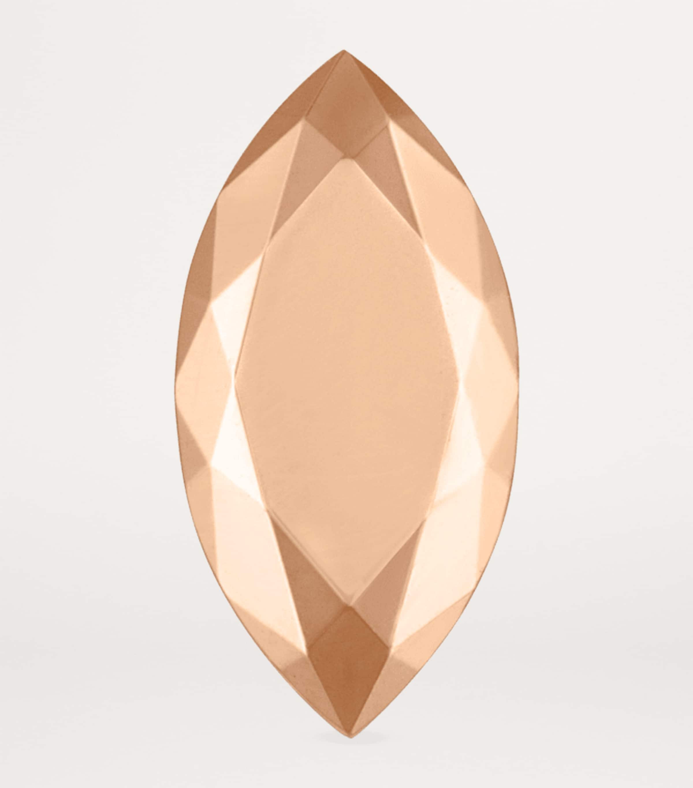 Faceted Marquise Single Stud Earring (9mm) ROSE GOLD Image 2