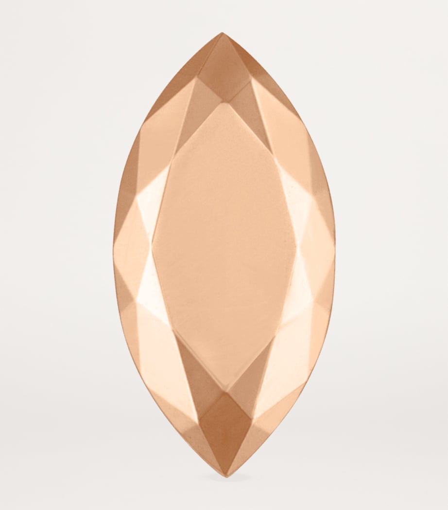 Faceted Marquise Single Stud Earring (9mm) ROSE GOLD Image 2