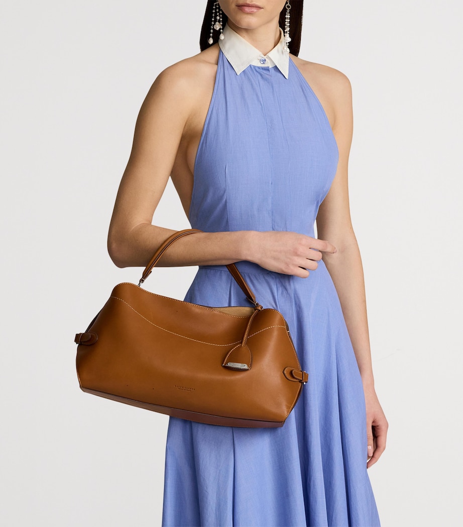 Leather RL 888 Top Handle Bag RL GOLD Image 7