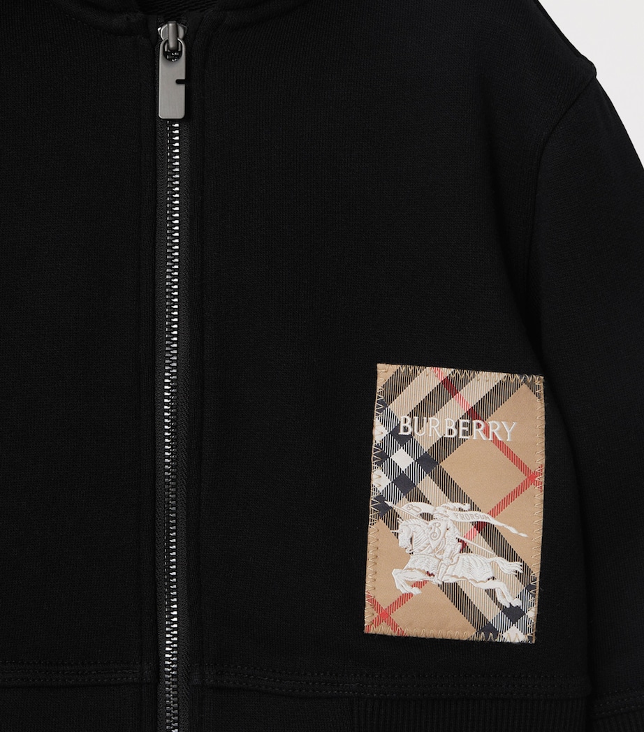 Cotton EKD-Patch Hoodie (6-24 Months) BLACK Image 3