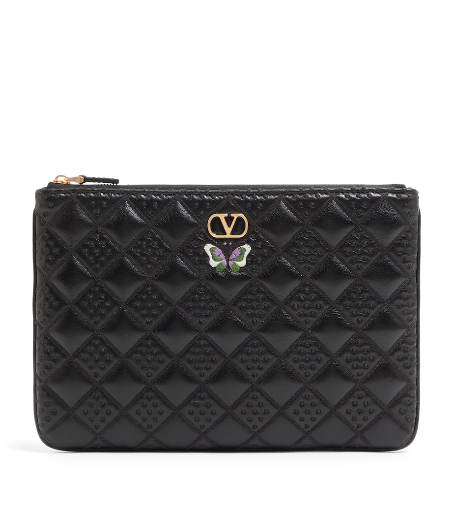 Valentino Garavani Medium Leather Flutterby Pouch Image 1