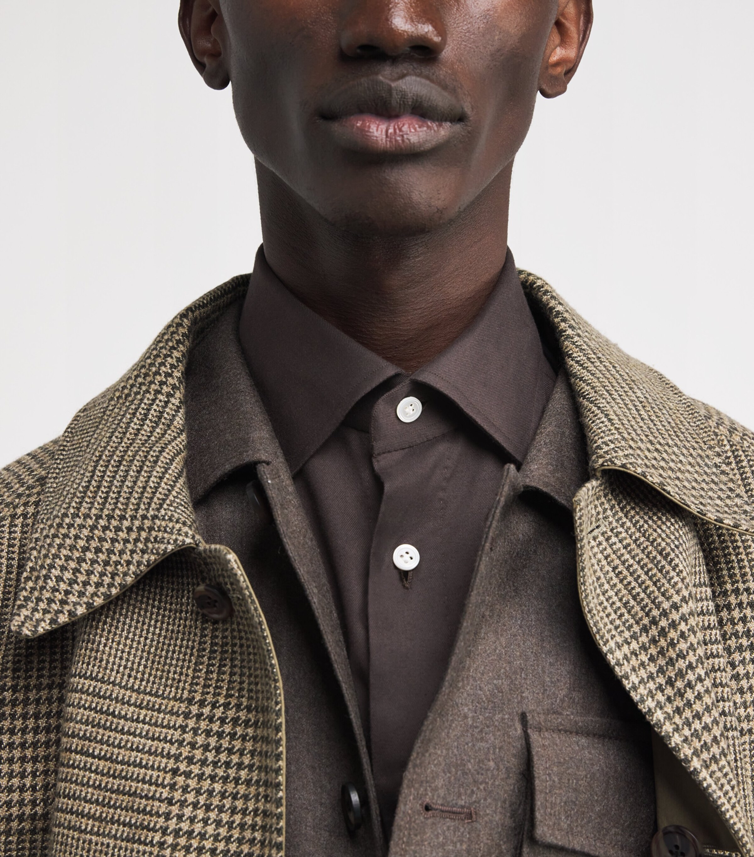 Cotton Long-Sleeve Shirt CHOCOLATE BROWN Image 6