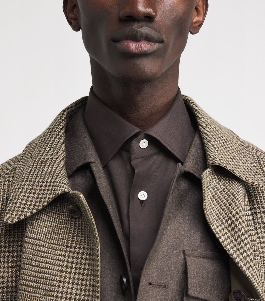 Cotton Long-Sleeve Shirt CHOCOLATE BROWN Image 6