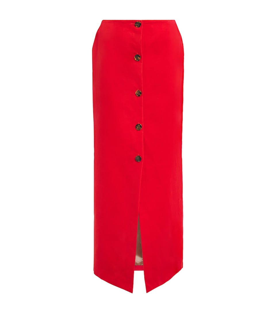 Blazé Milano Velvet Malaya Pencil Skirt Crab