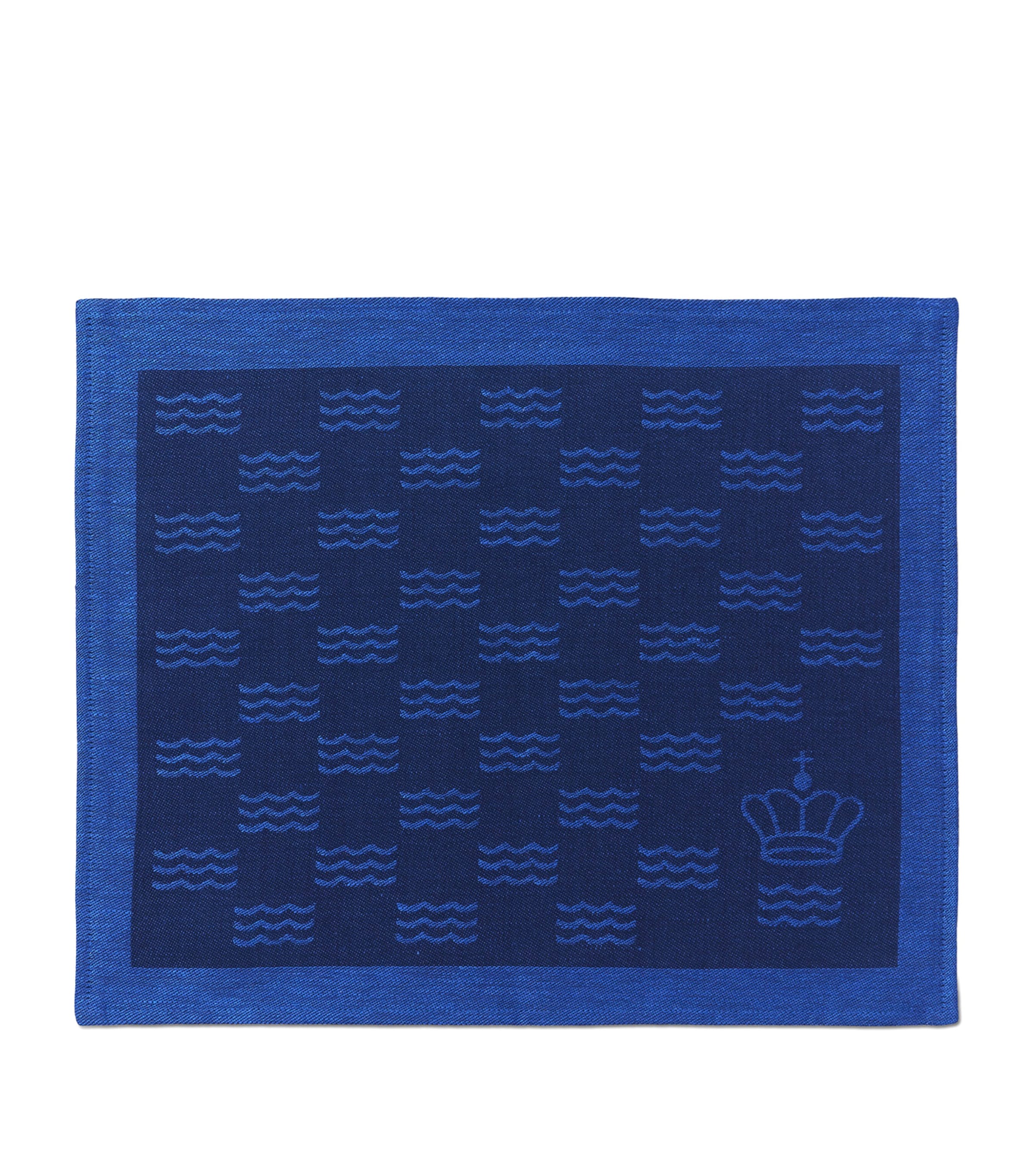 Jacquard Waves Placemat (45cm x 35cm) BLUE Image 3
