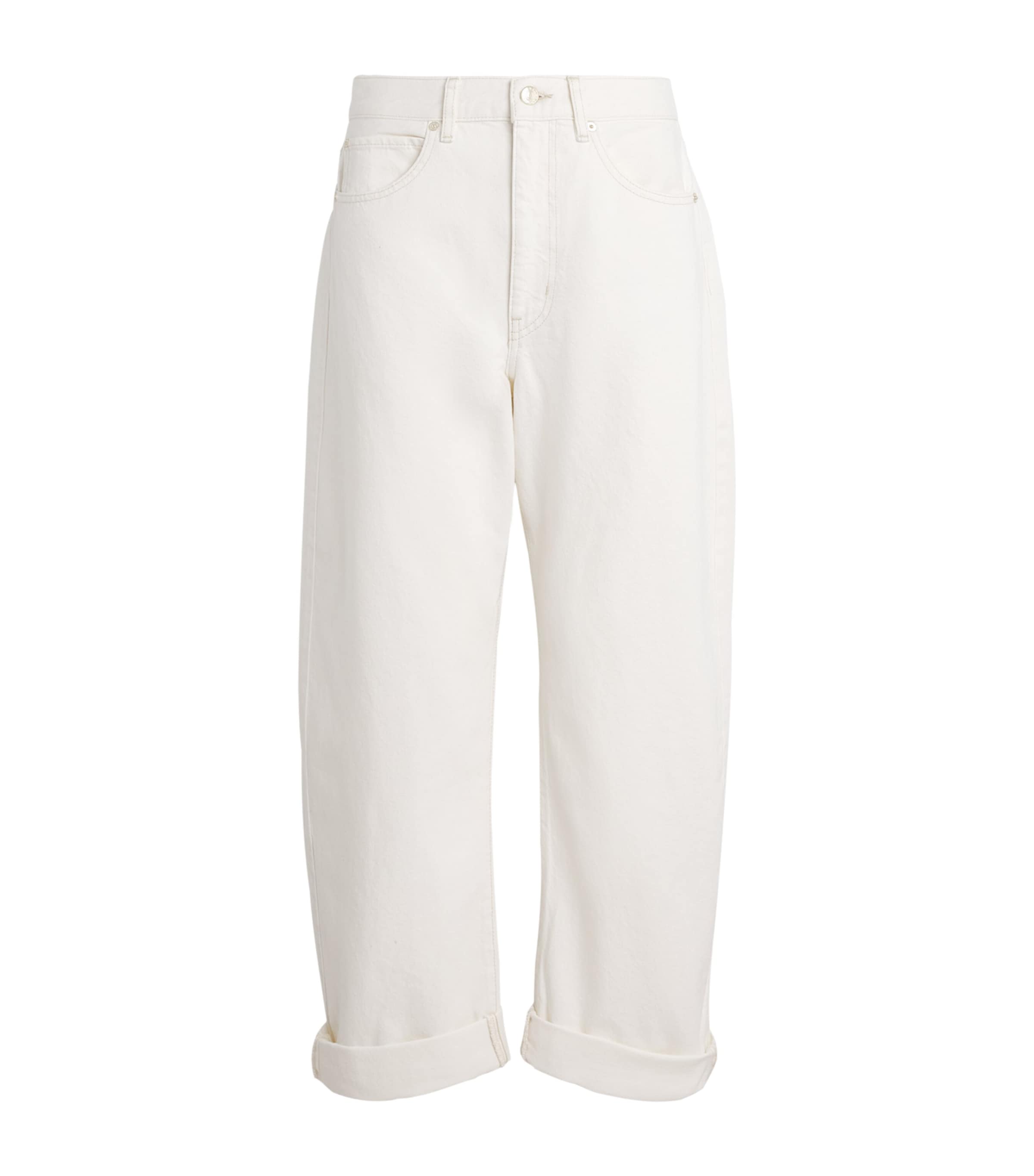 FRAME Womens The Bubble Barrel Jeans Au Natural Clean Image 1