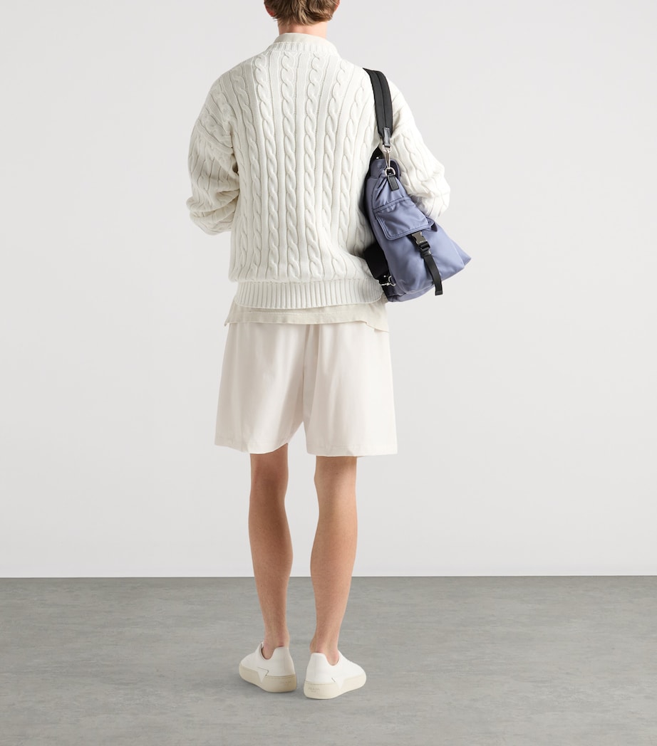 Prada Mens Re-Nylon Bermuda Shorts Neutral Image 4