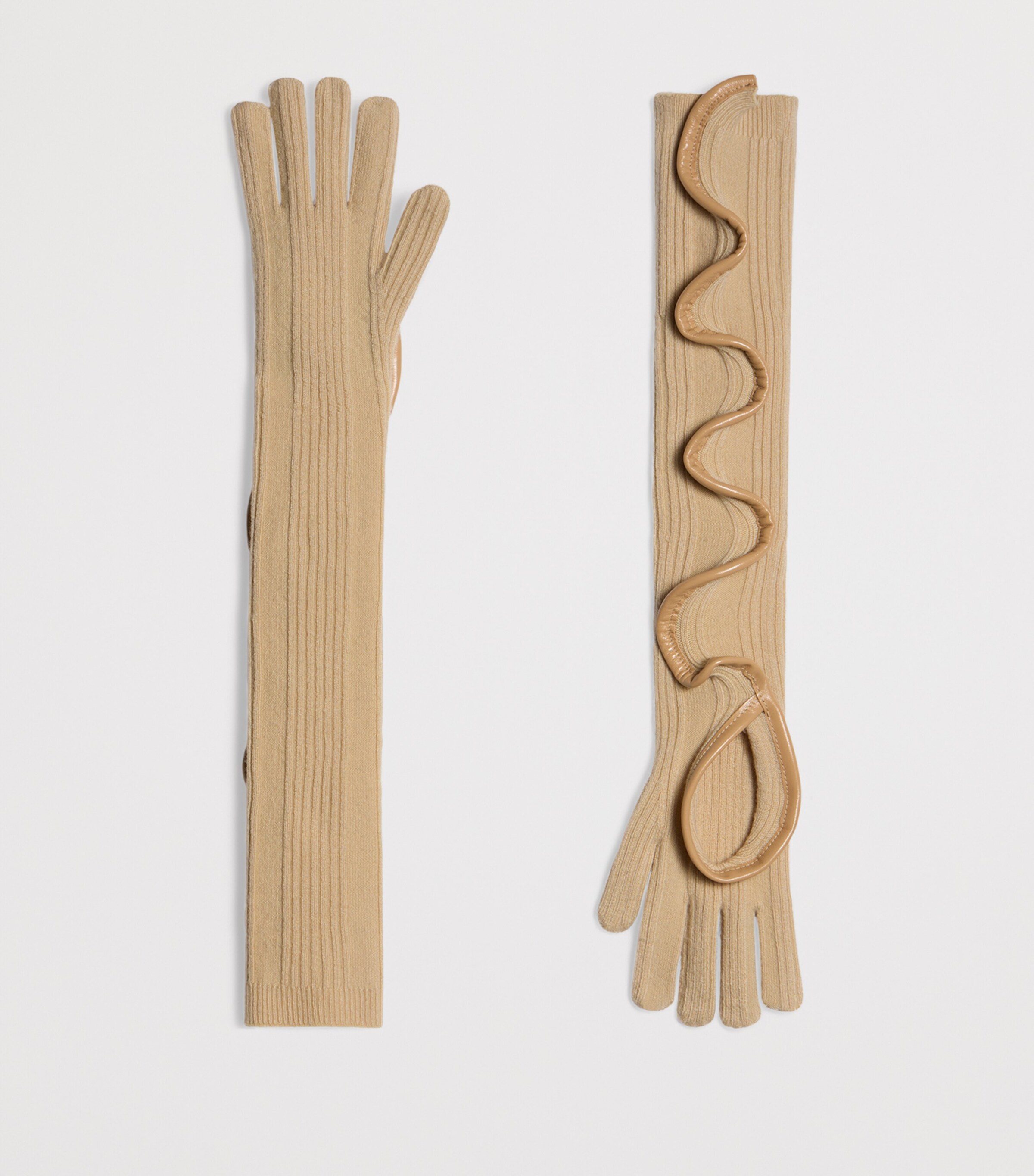 Schiaparelli Ruffle Gloves Nude Image 6