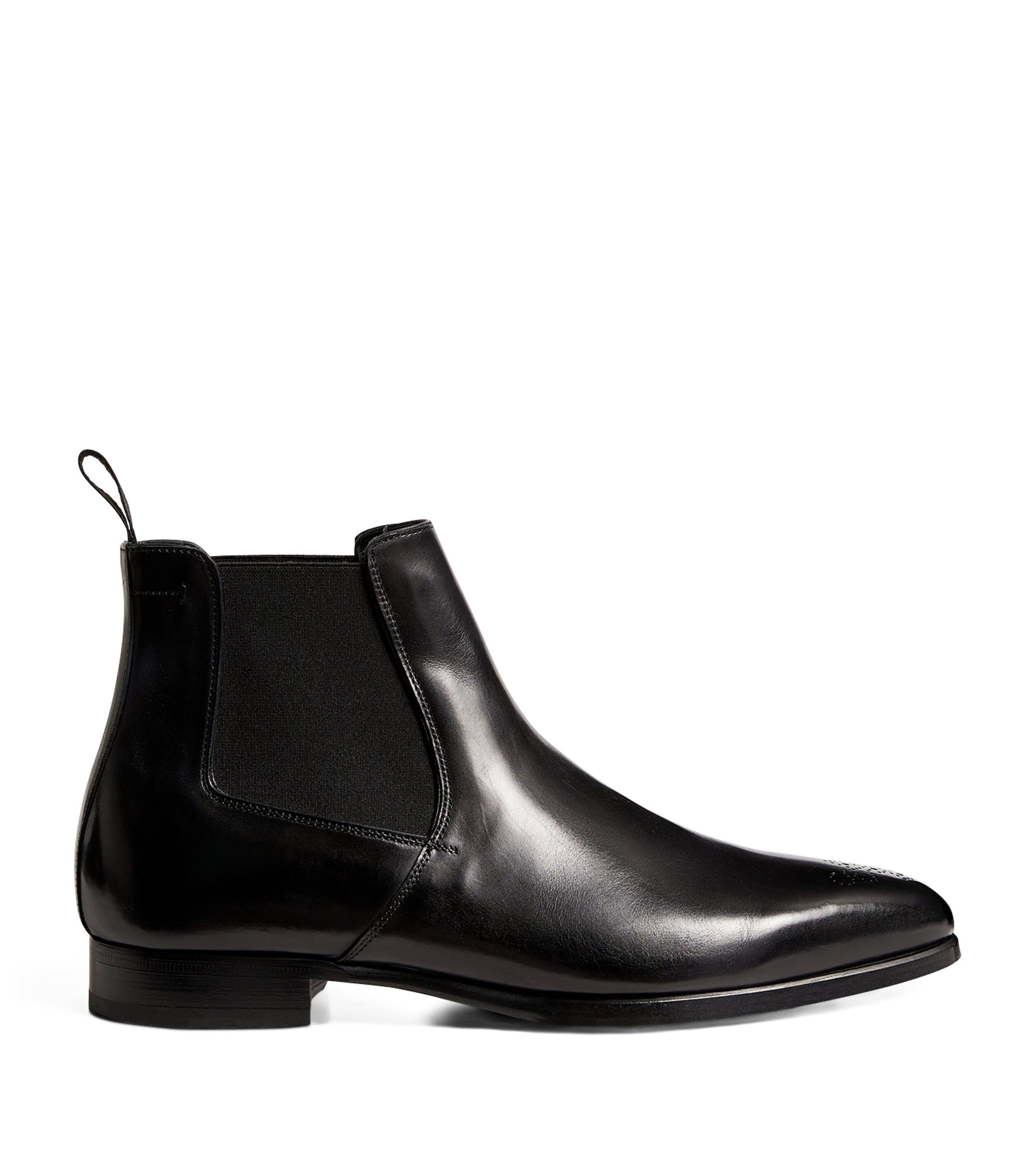 Brioni Brogue-detail Chelsea Boots In White