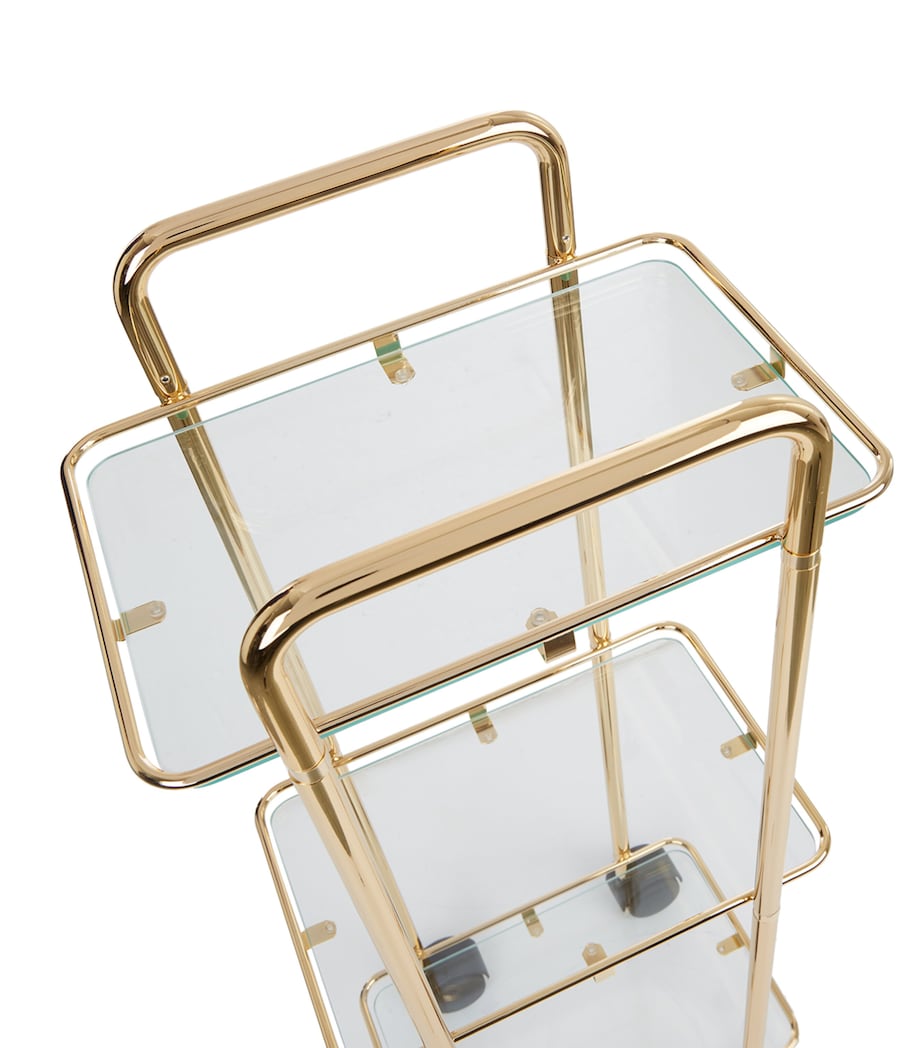 Square Gold-Plated Trolley GOLD Image 2