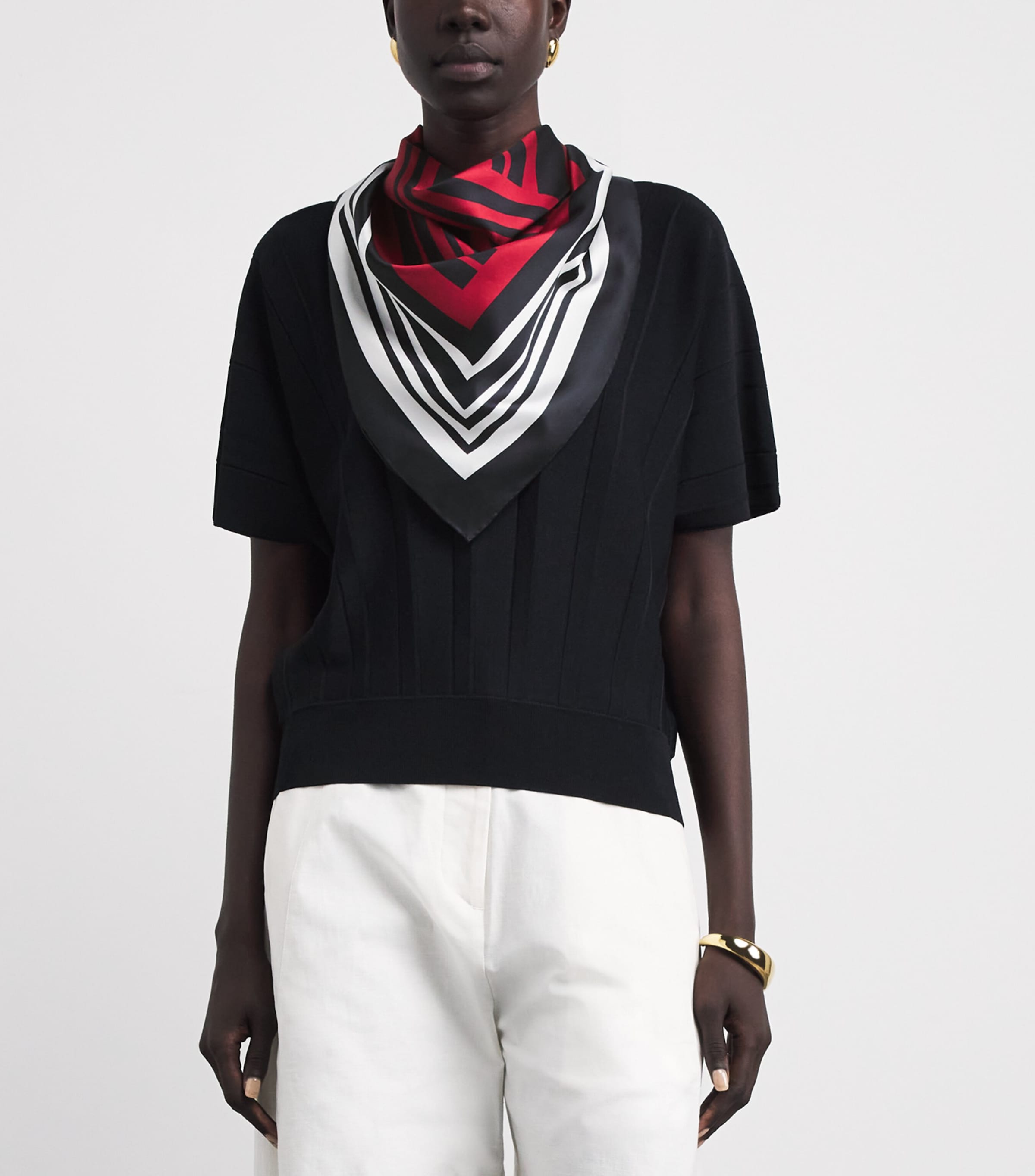 Joseph Silk Lexi Scarf Garnet Image 4