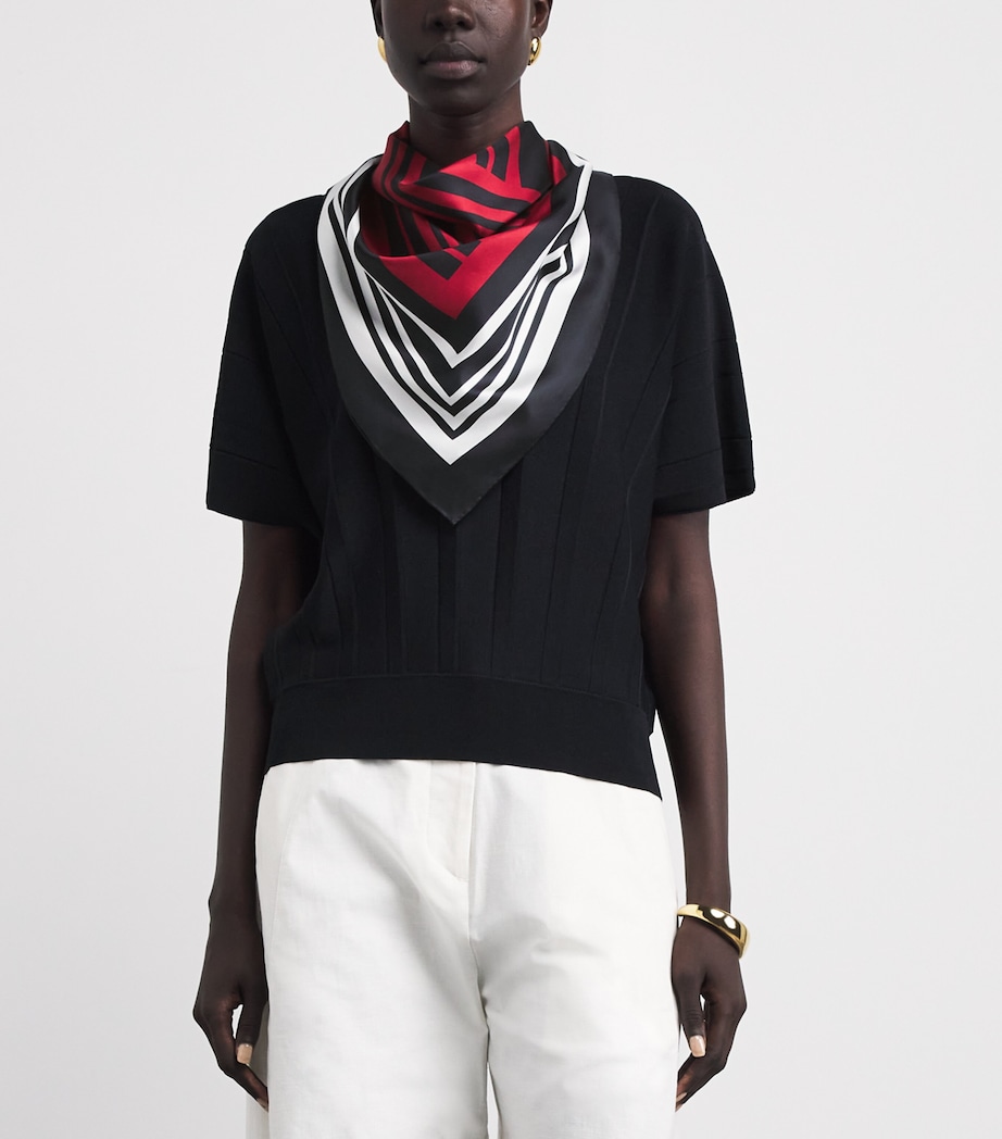 Joseph Silk Lexi Scarf Garnet Image 4