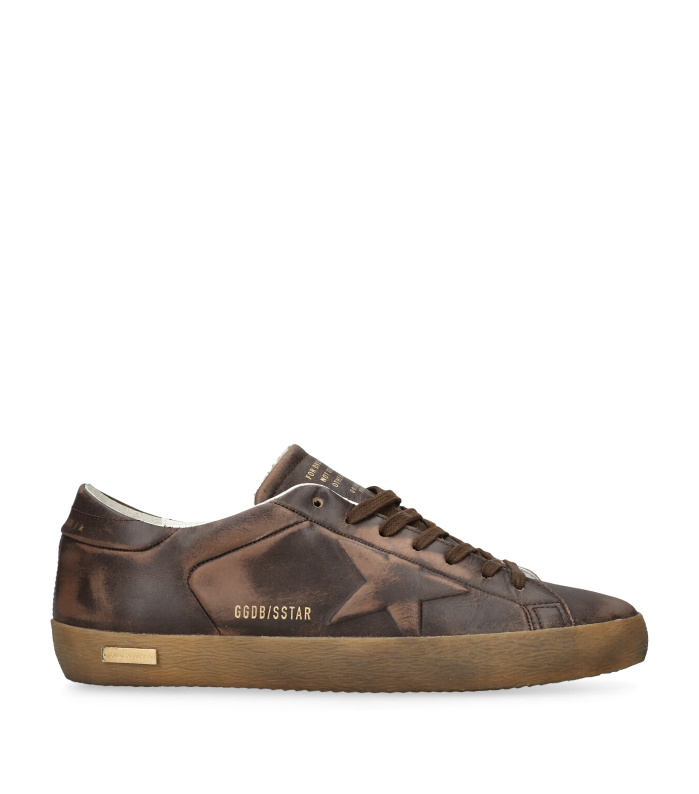 Golden Goose Leather Super-Star Sneakers Brown/oth Image 1