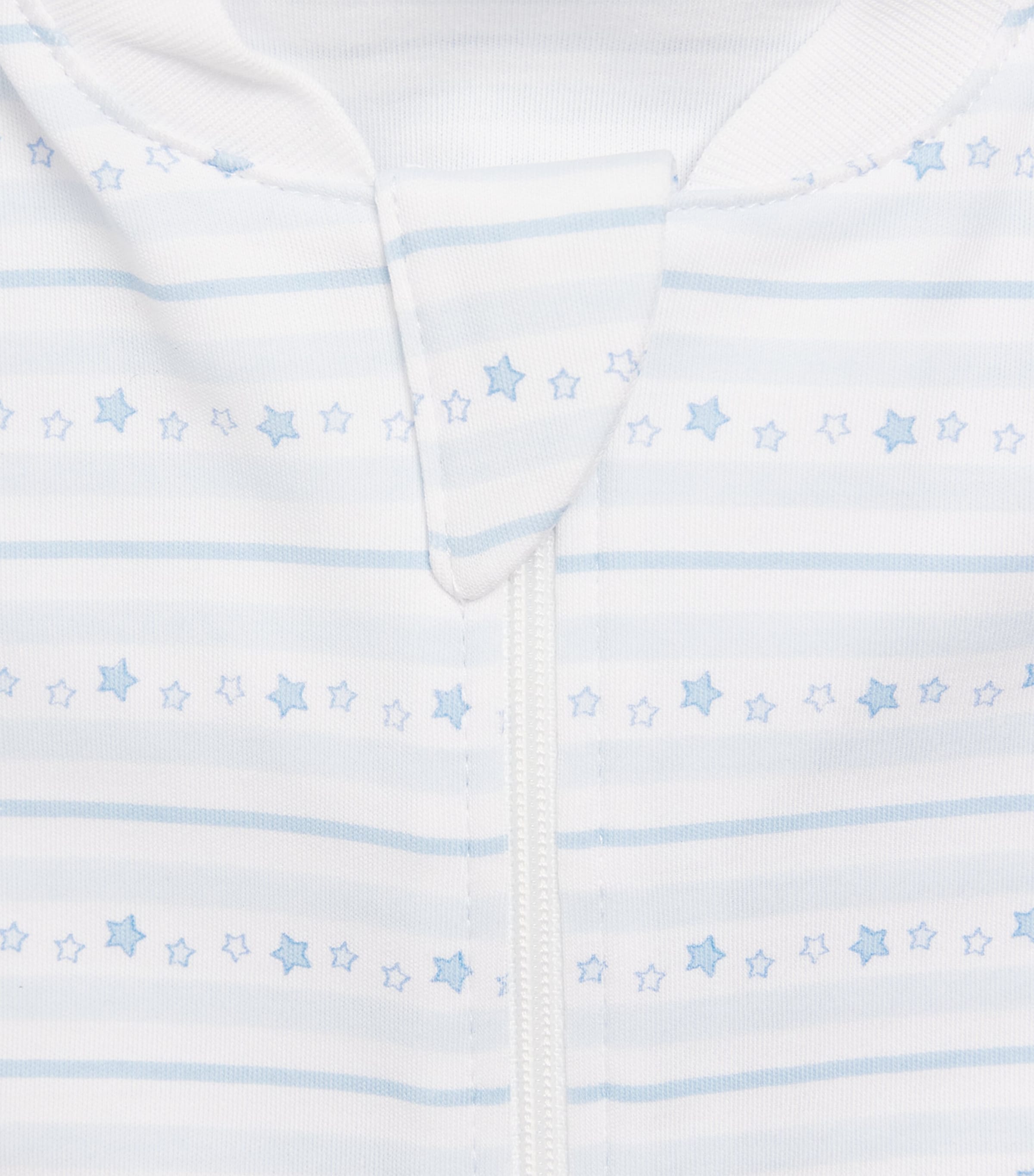 Kissy Kissy Pima Cotton Superstars Print All-In-One (0-9 Months) Light Blue Image 3
