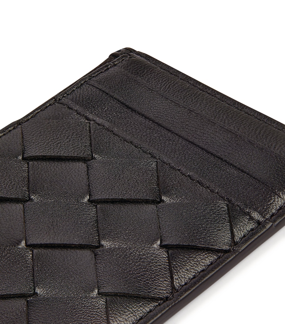 Leather Zipped Card Holder BLACK-GOLD Image 3