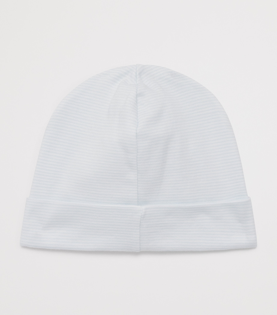 Kissy Kissy Pima Cotton Stripe Hat Blue Image 2