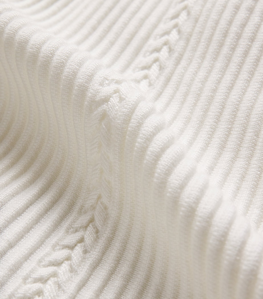 Rib-Knit Quarter-Zip Sweater ECRU Image 5