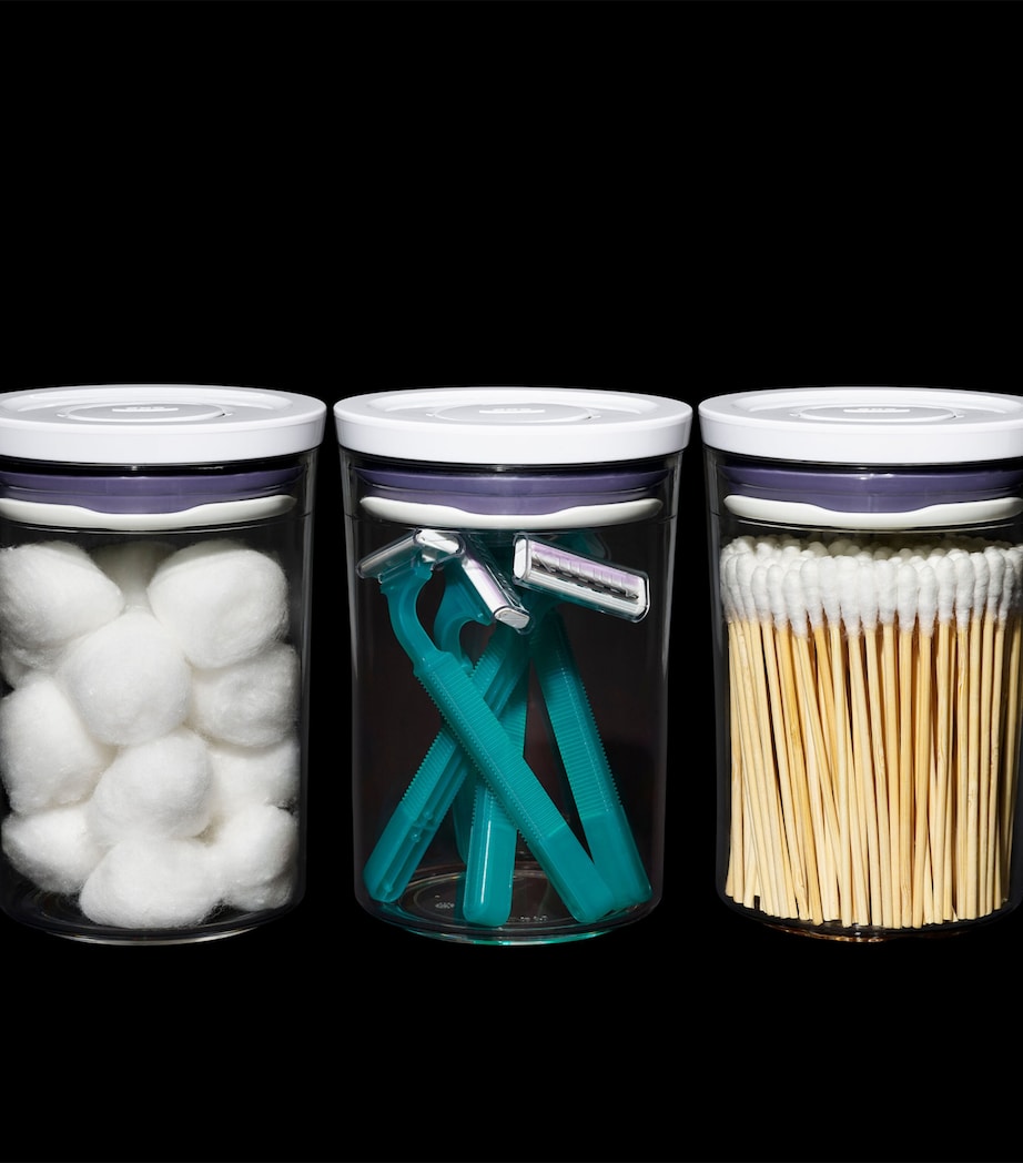 Set of 3 POP Canisters CLEAR/WHITE Image 6