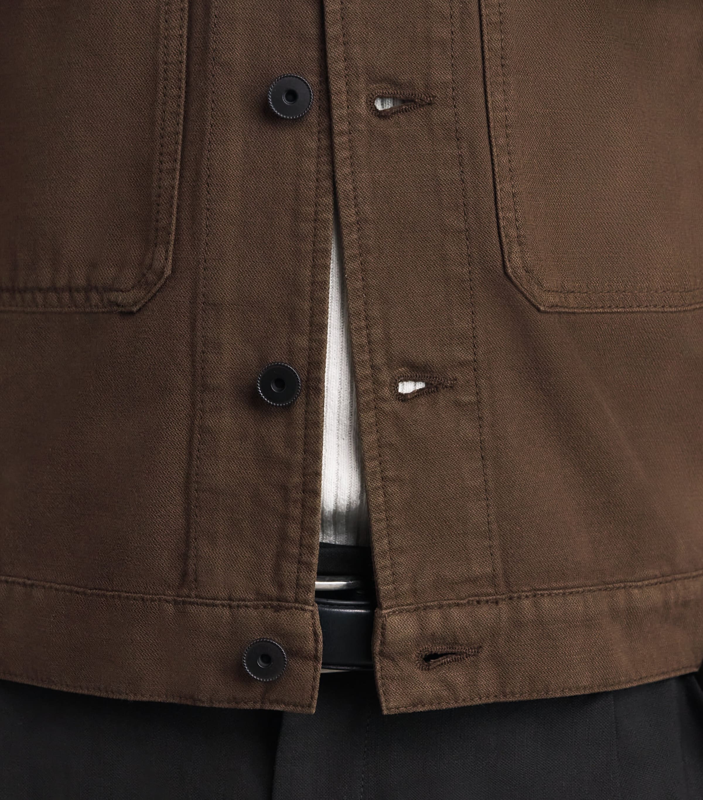 Lemaire Mens Trucker Denim Jacket Cacao/ Image 3