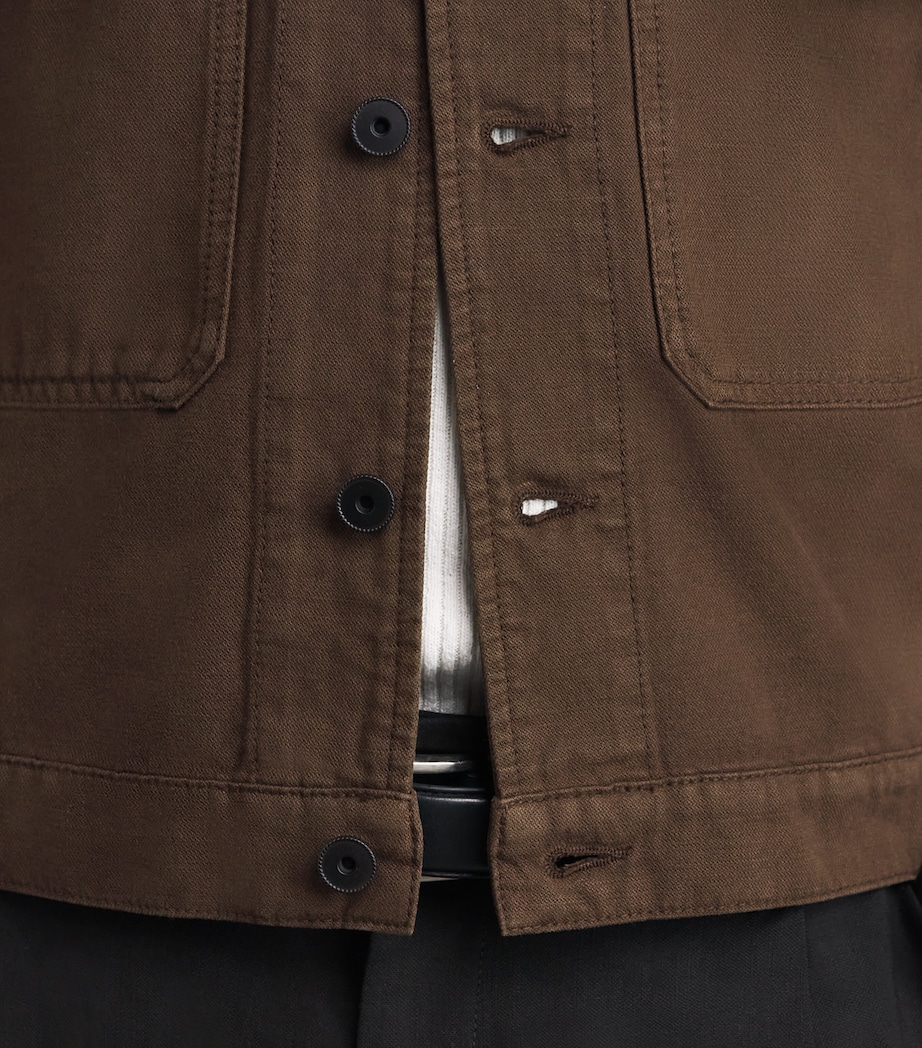 Lemaire Mens Trucker Denim Jacket Cacao/ Image 3