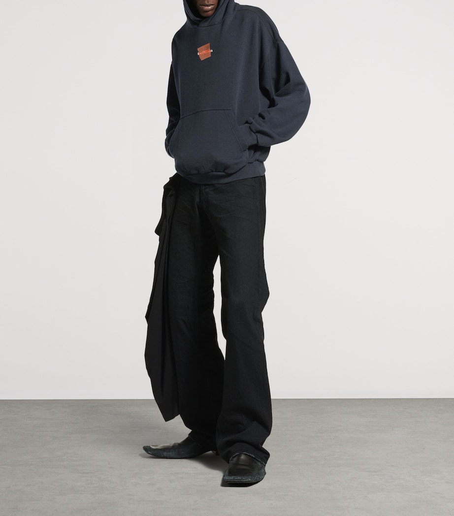 Balenciaga Mens Cotton Caution Hoodie Image 4