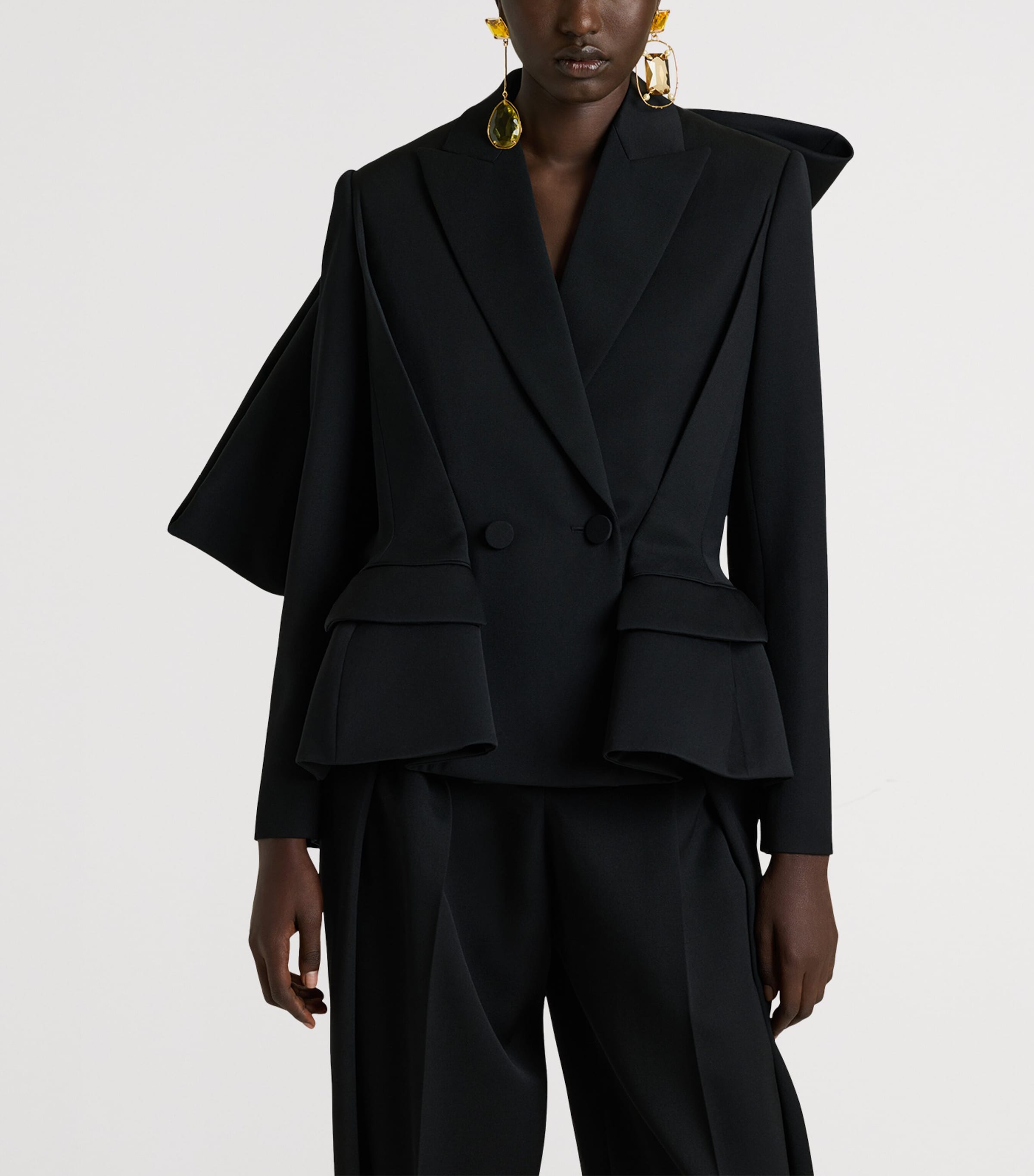 Givenchy Womens Wool Bow Slashed Blazer Image 3