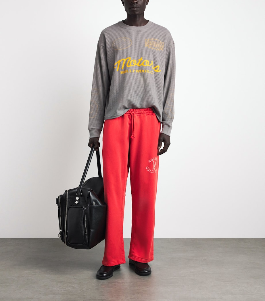Cherry Los Angeles Mens Hollywood Parachute Straight Sweatpants Tomato Image 2