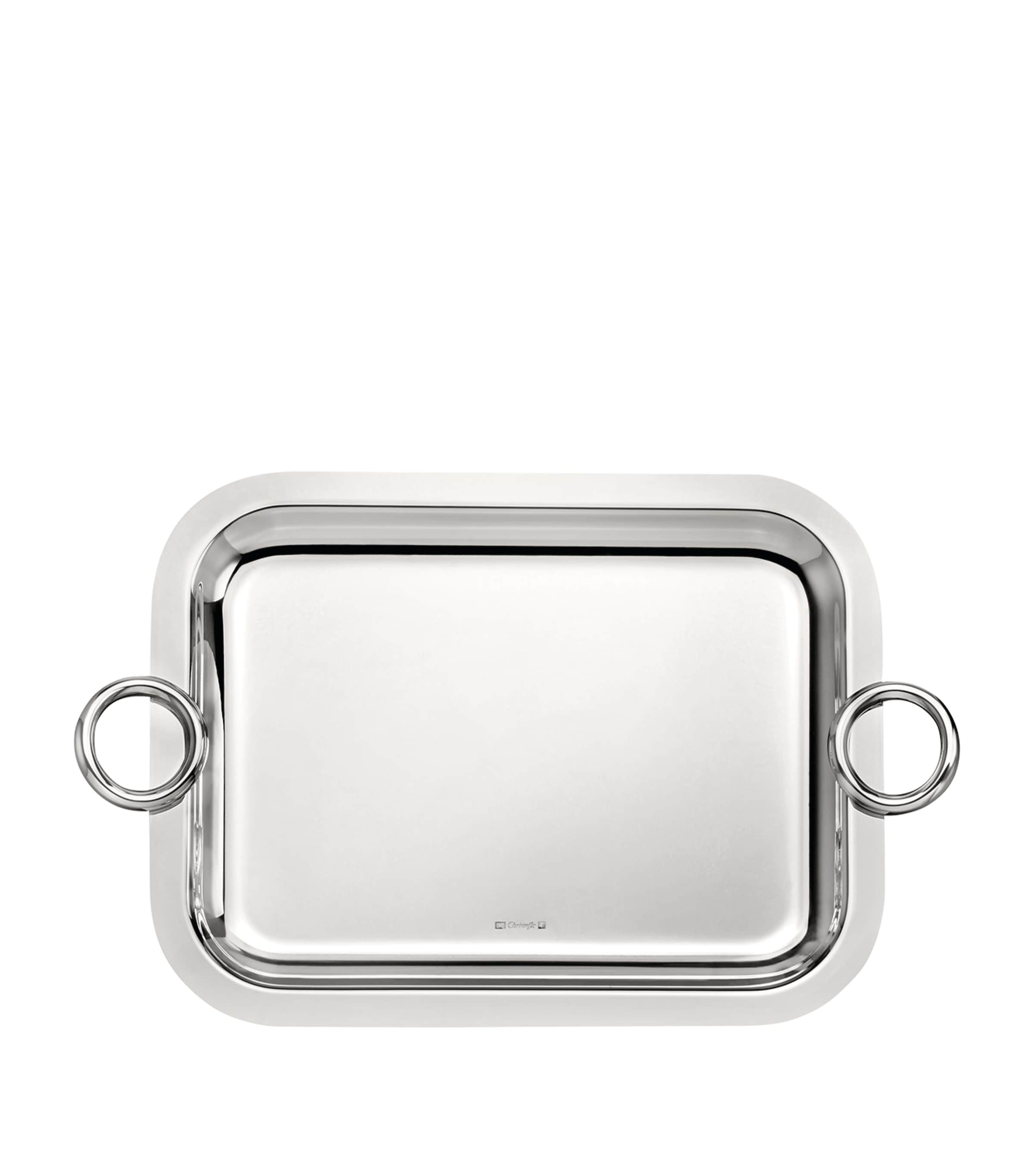 Christofle Silver-Plated Vertigo Handled Tray (26cm x 20cm) Silver Image 2