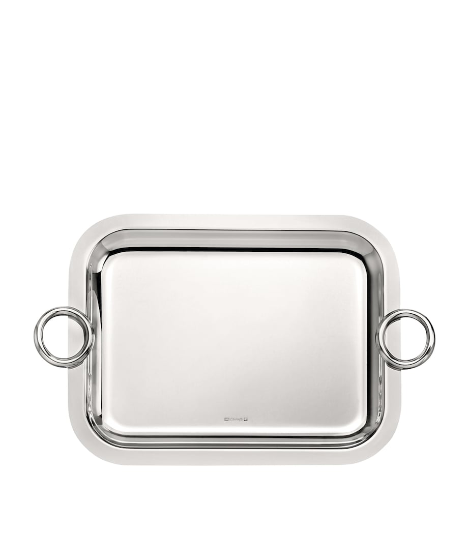 Christofle Silver-Plated Vertigo Handled Tray (26cm x 20cm) Silver Image 2