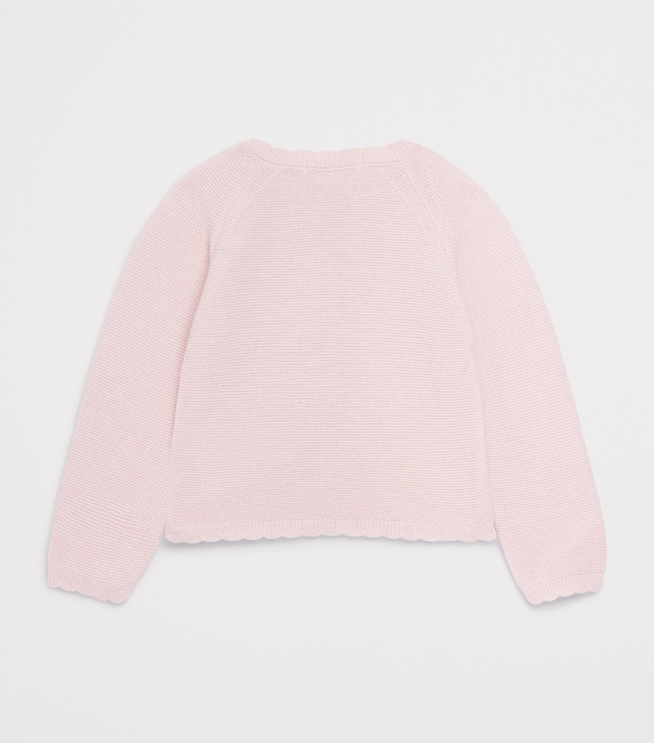 Patachou Fawns Intarsia Cardigan (1-24 Months) Sweet Pink Image 2