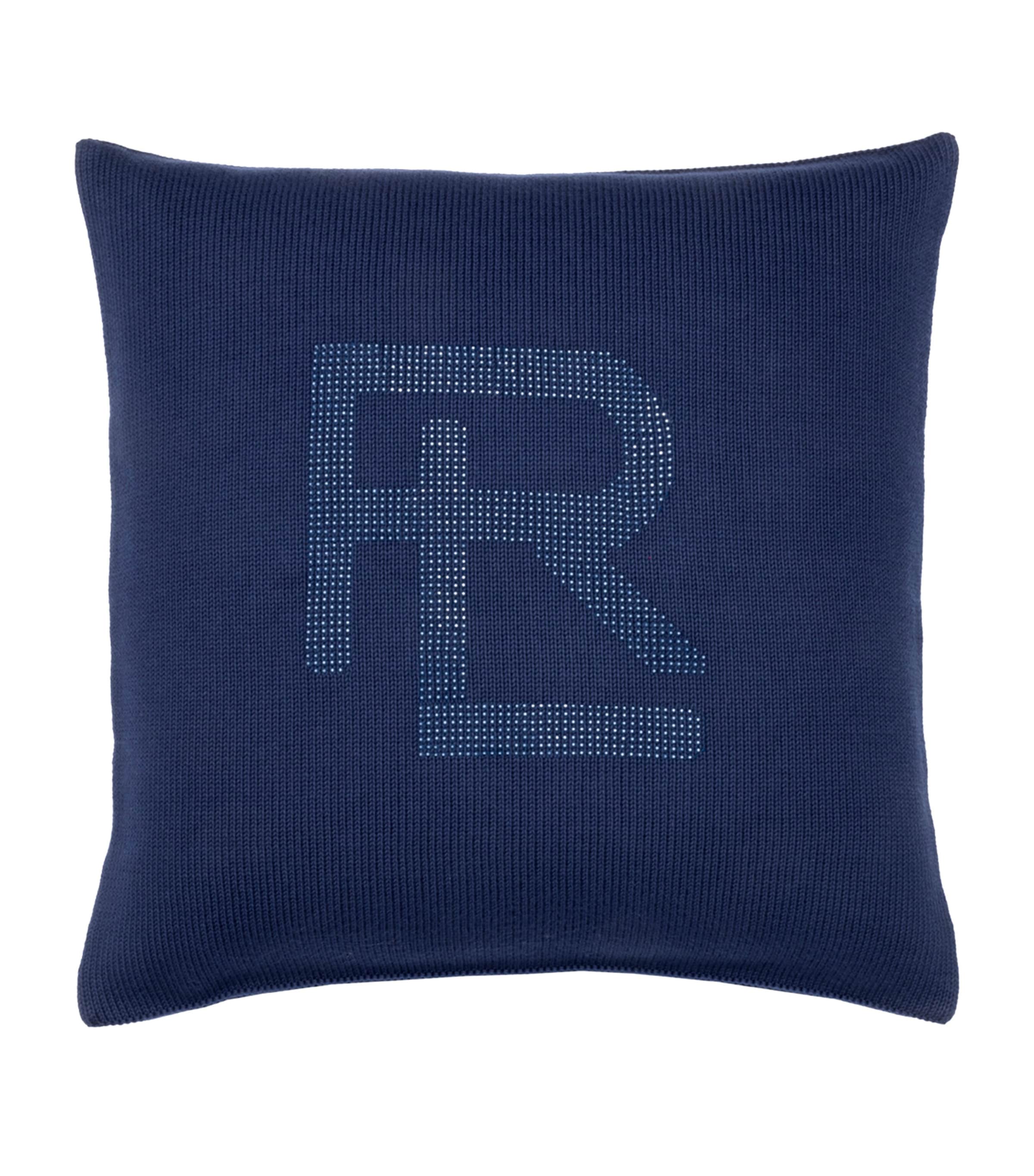 Ralph Lauren Home Cotton Hawthorn Square Cushion Cover (50cm x 50cm) Navy Image 1