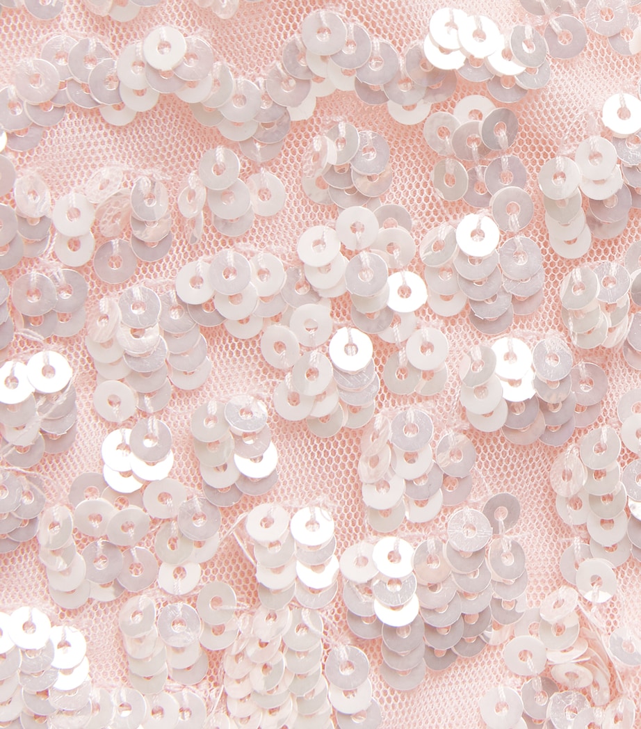 Anais Sequin Frill Gown SEASHELL Image 5