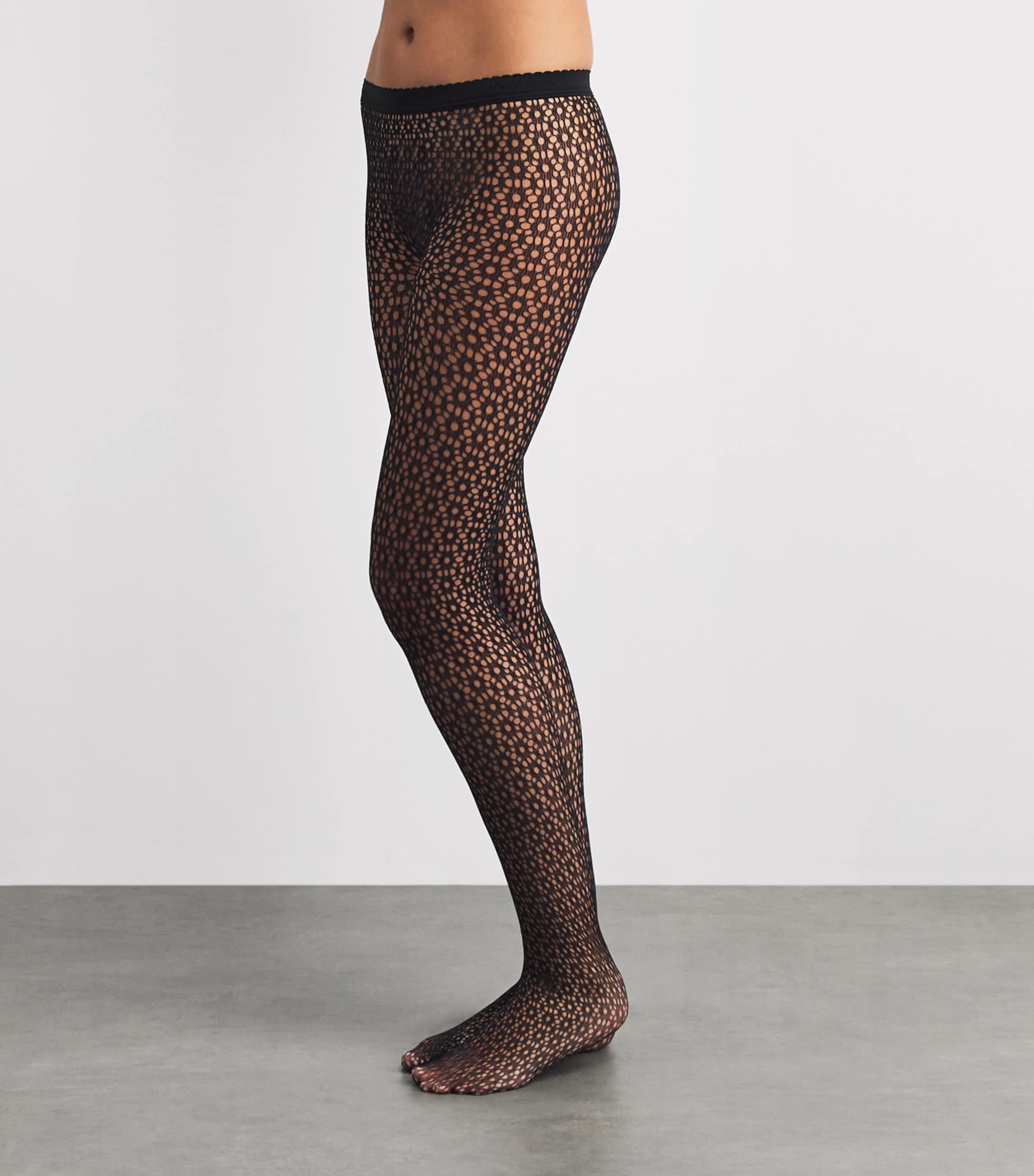 Wolford Womens Daisy Net Tights Black Image 3