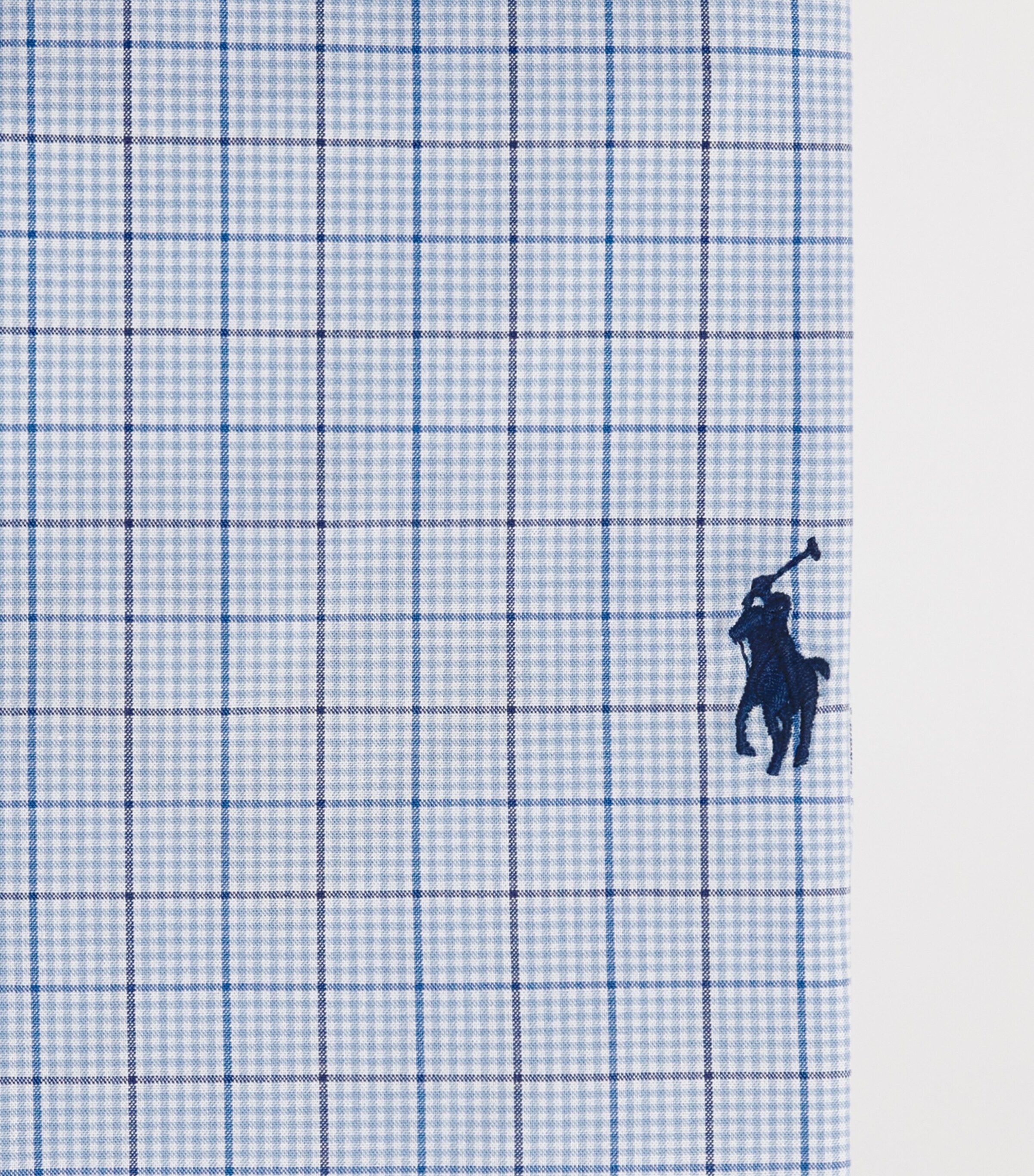 Polo Ralph Lauren Mens Stretch-Cotton Check Custom Fit Shirt Blue Multi Image 6