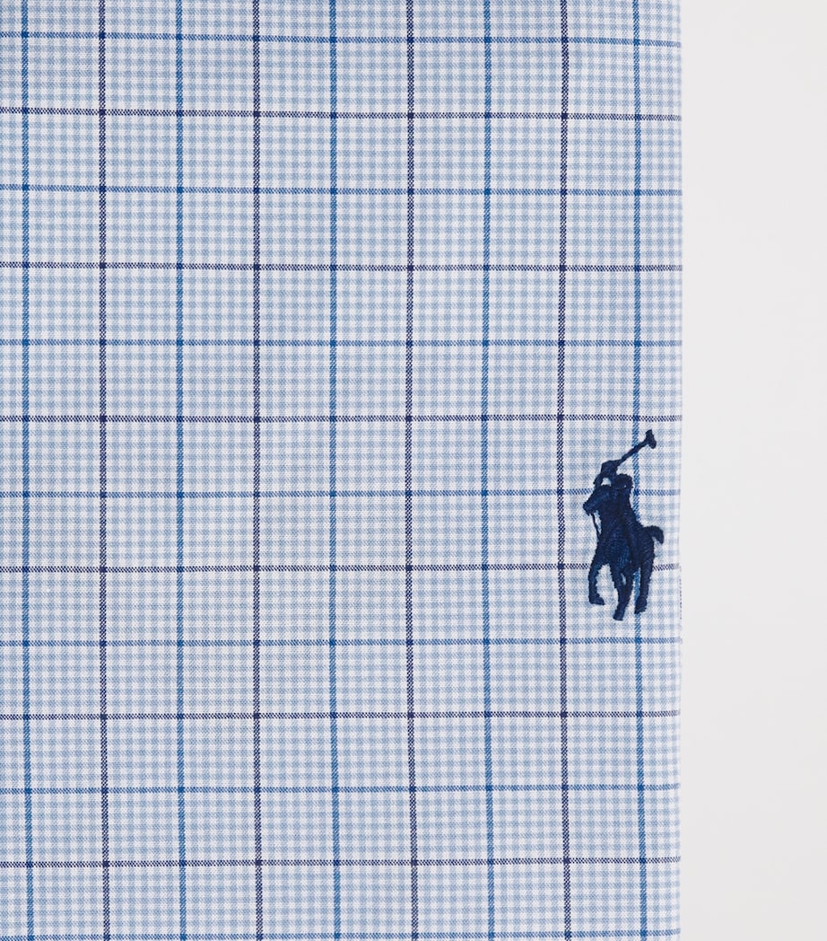Polo Ralph Lauren Mens Stretch-Cotton Check Custom Fit Shirt Blue Multi Image 6