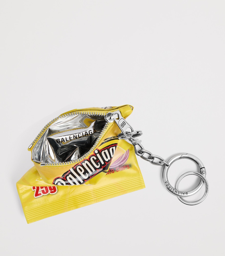 Calf Leather Chips Keyring 7415 Image 3