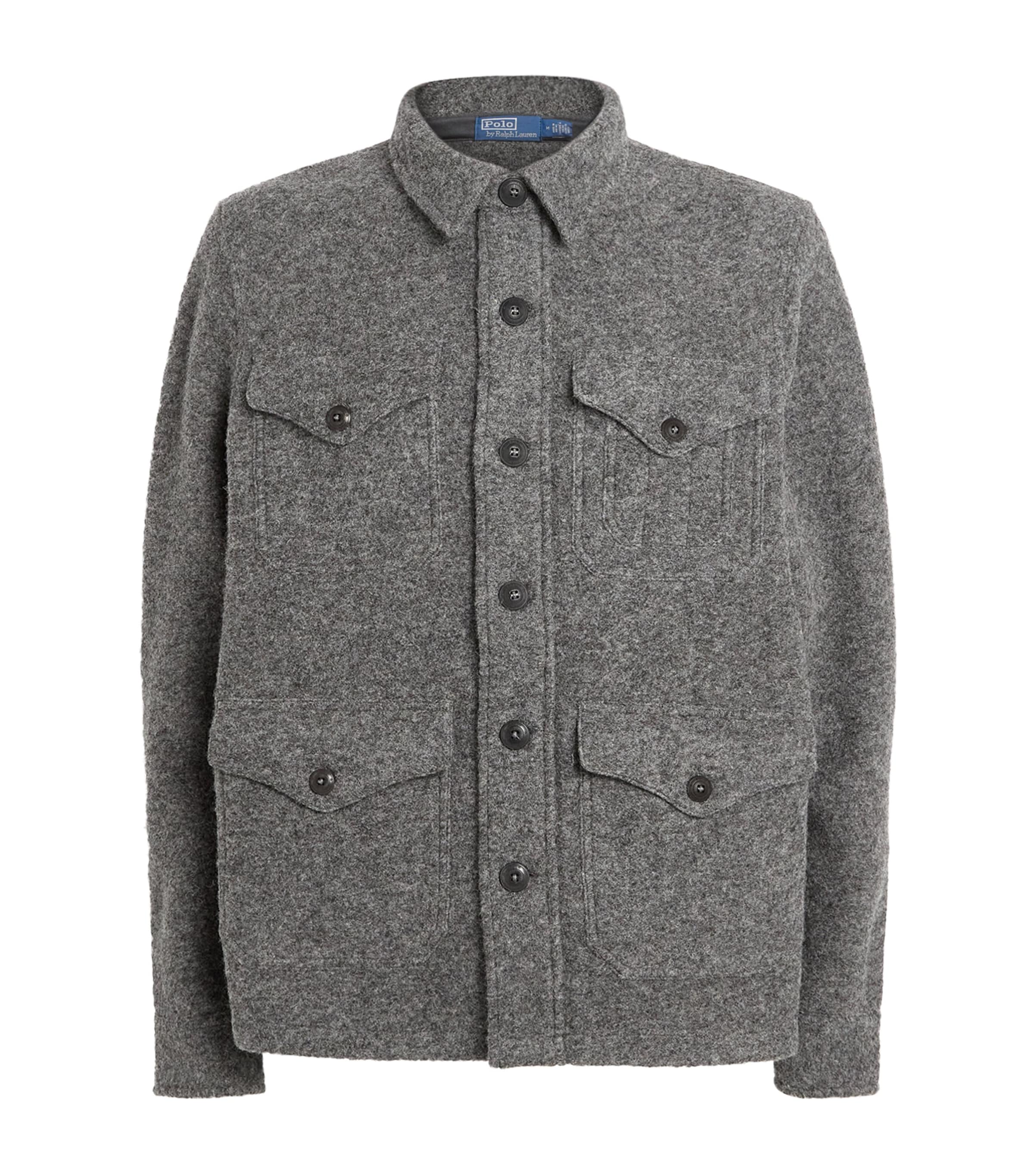 Polo Ralph Lauren Wool Overshirt In Multi