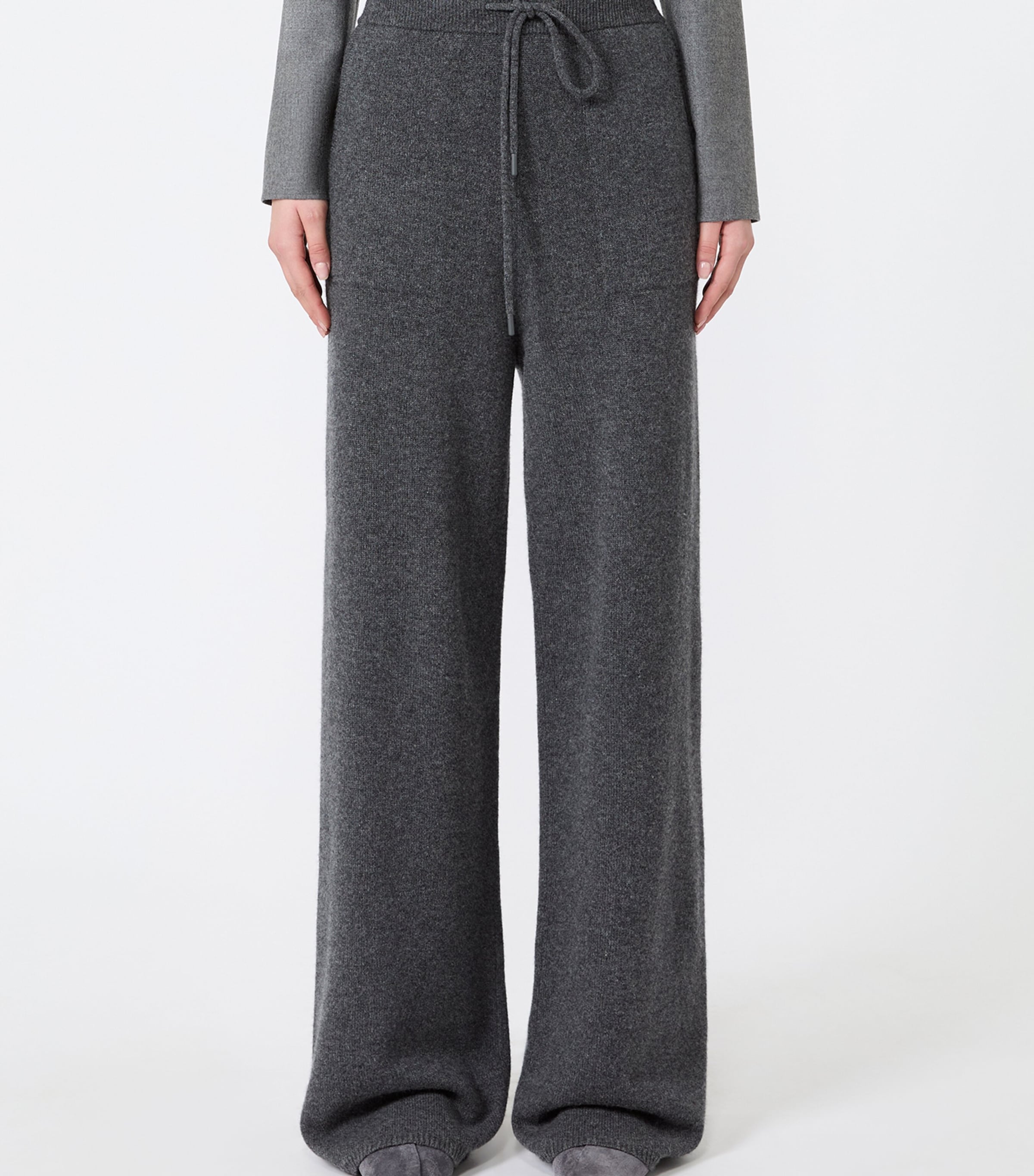 Max Mara Womens Cashmere Sweatpants Dark Grey Image 2