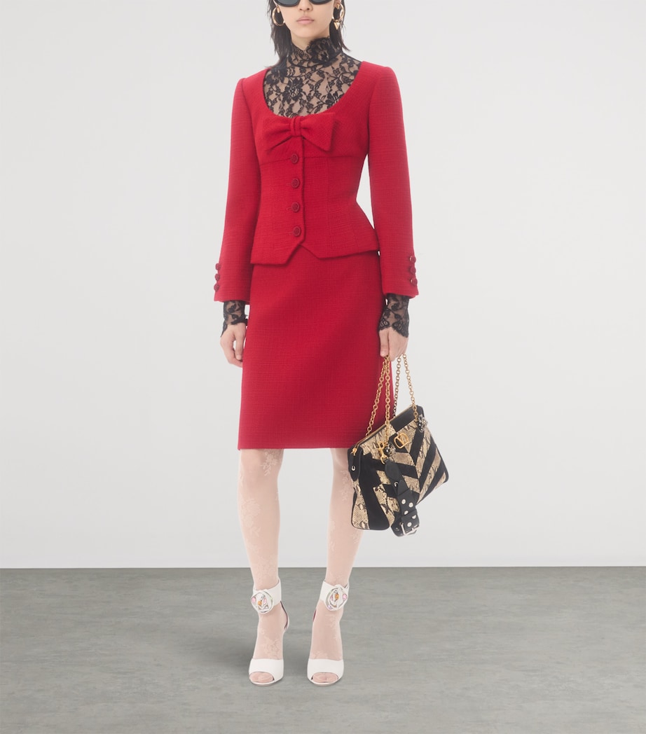 Wool-Blend Tweed Skirt R9M Image 5