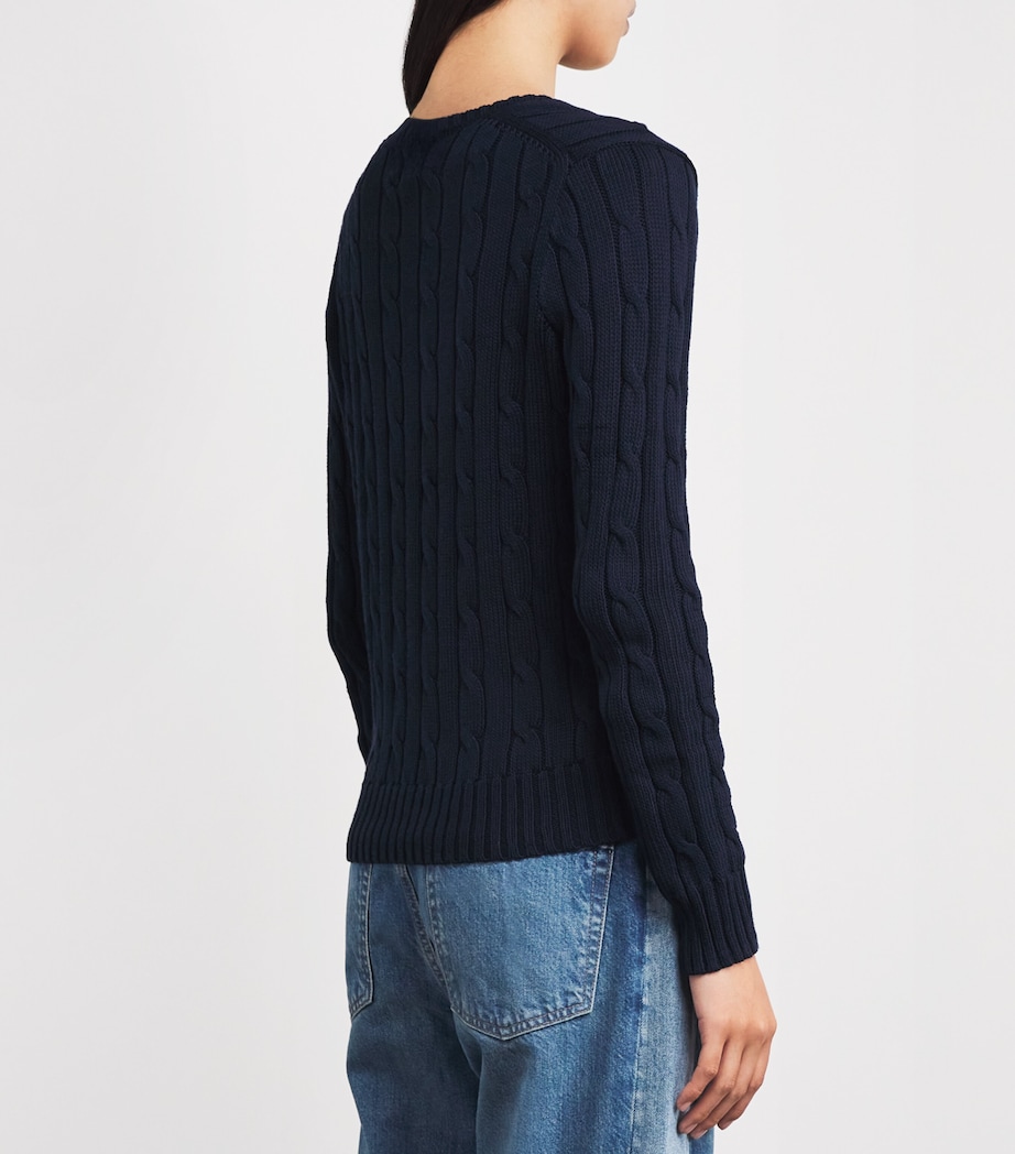 Polo Ralph Lauren Womens Cotton Kimberly Sweater Hunter Navy Image 4