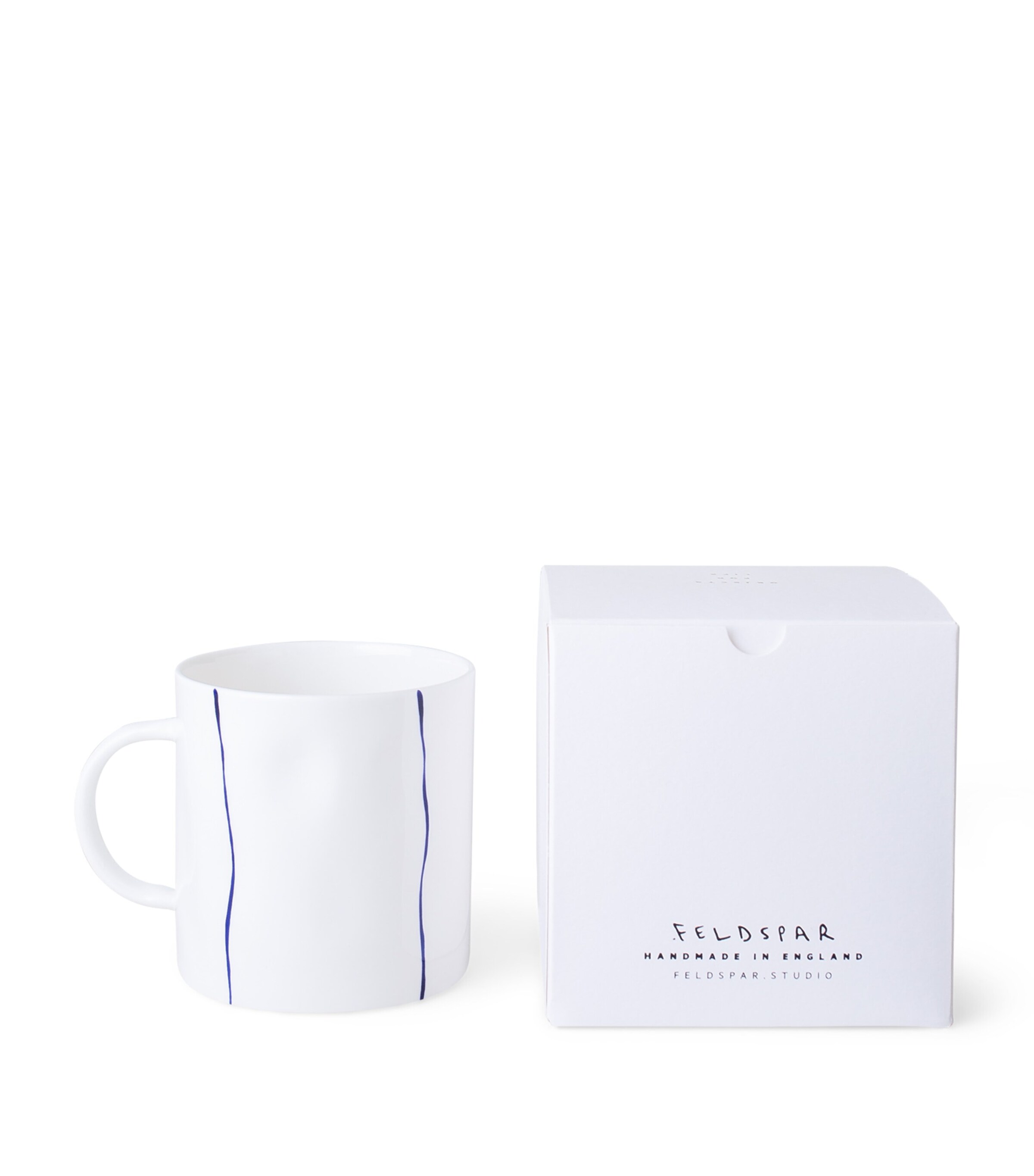 FELDSPAR Fine Bone China Stripe Tea Mug Cobalt Image 4