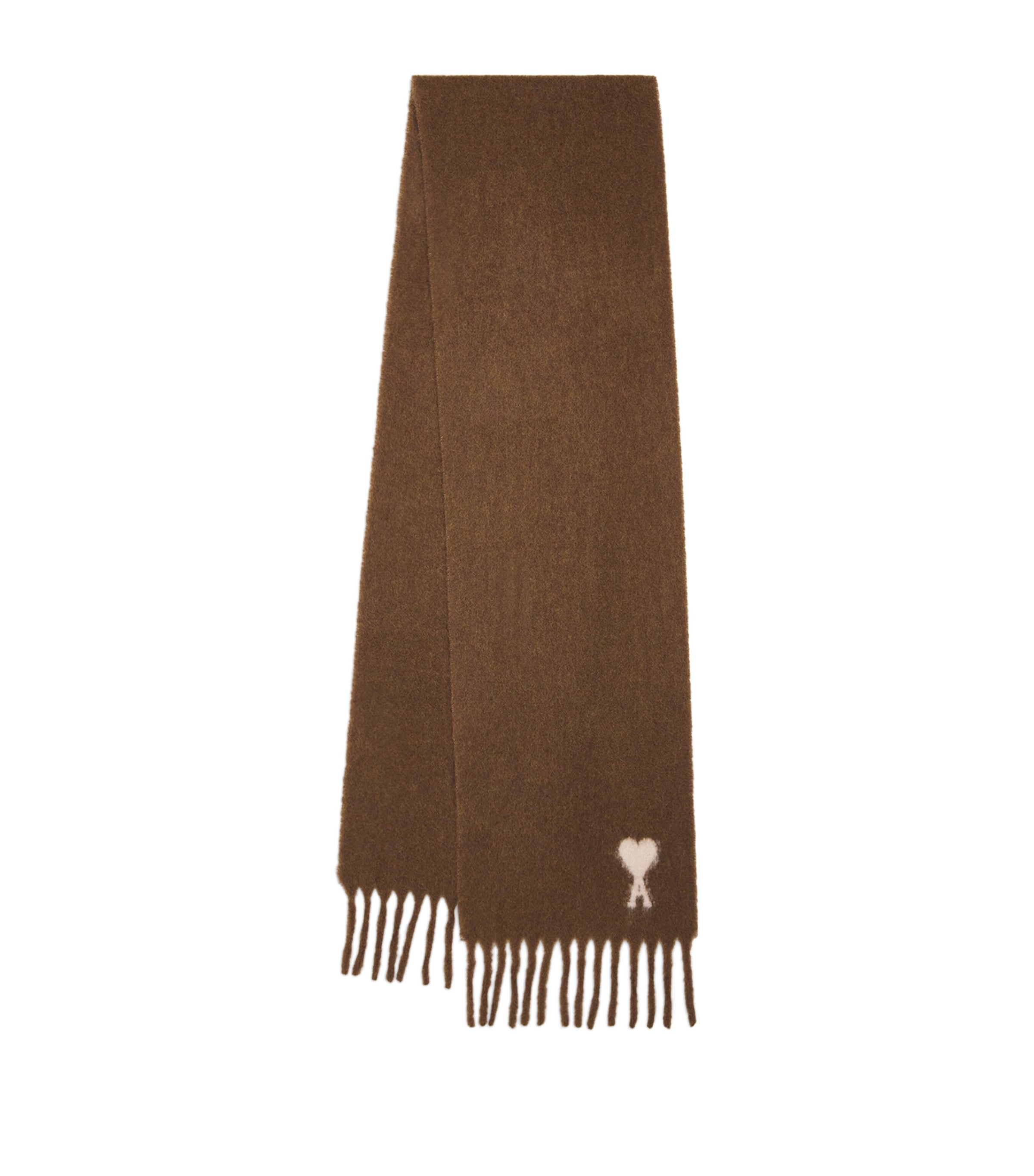 Alpaca-Blend Fringe Scarf 216 - NOISETTE Image 1