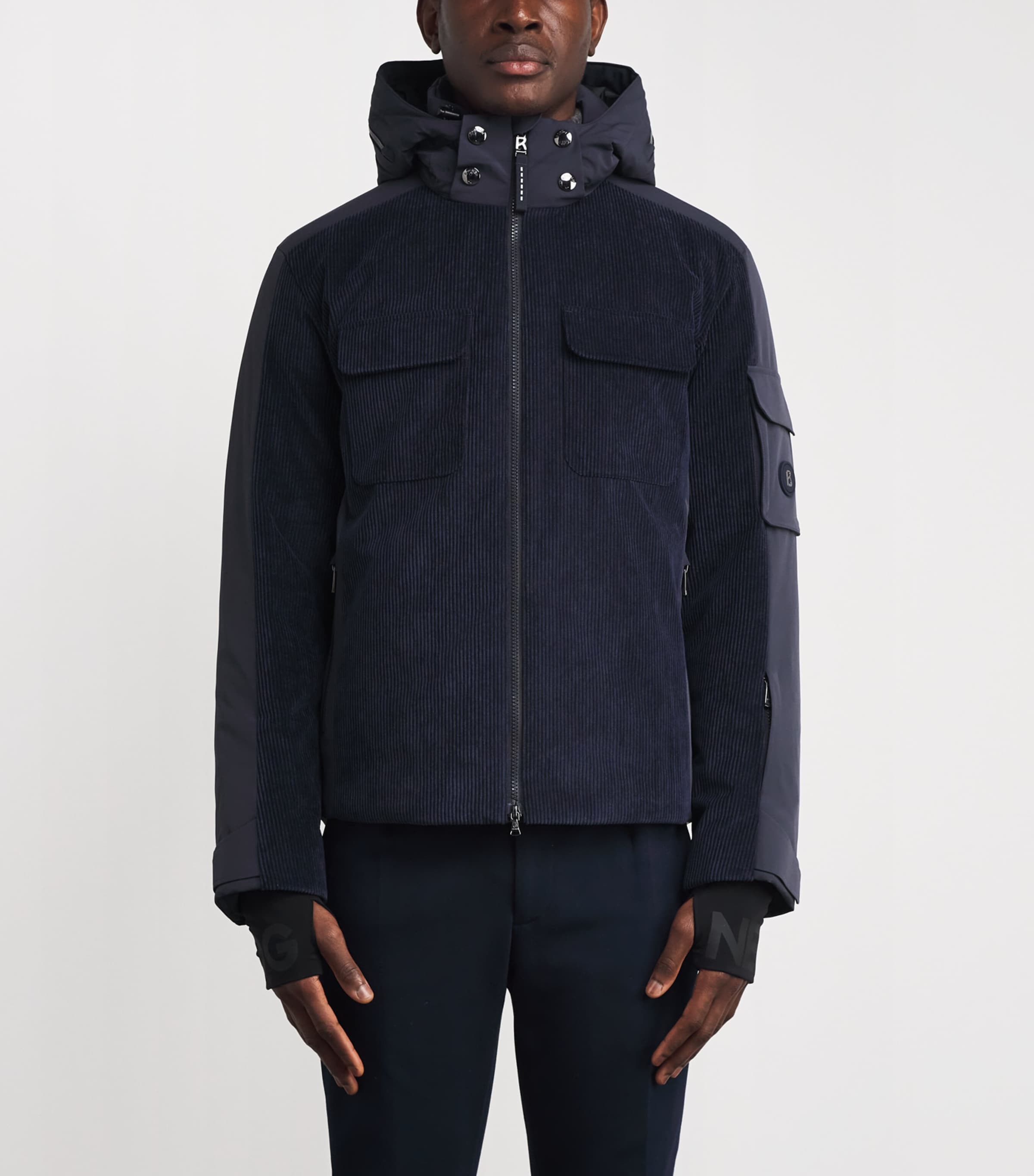 Down Corduroy Cobe Ski Jacket 464-NAVY Image 3