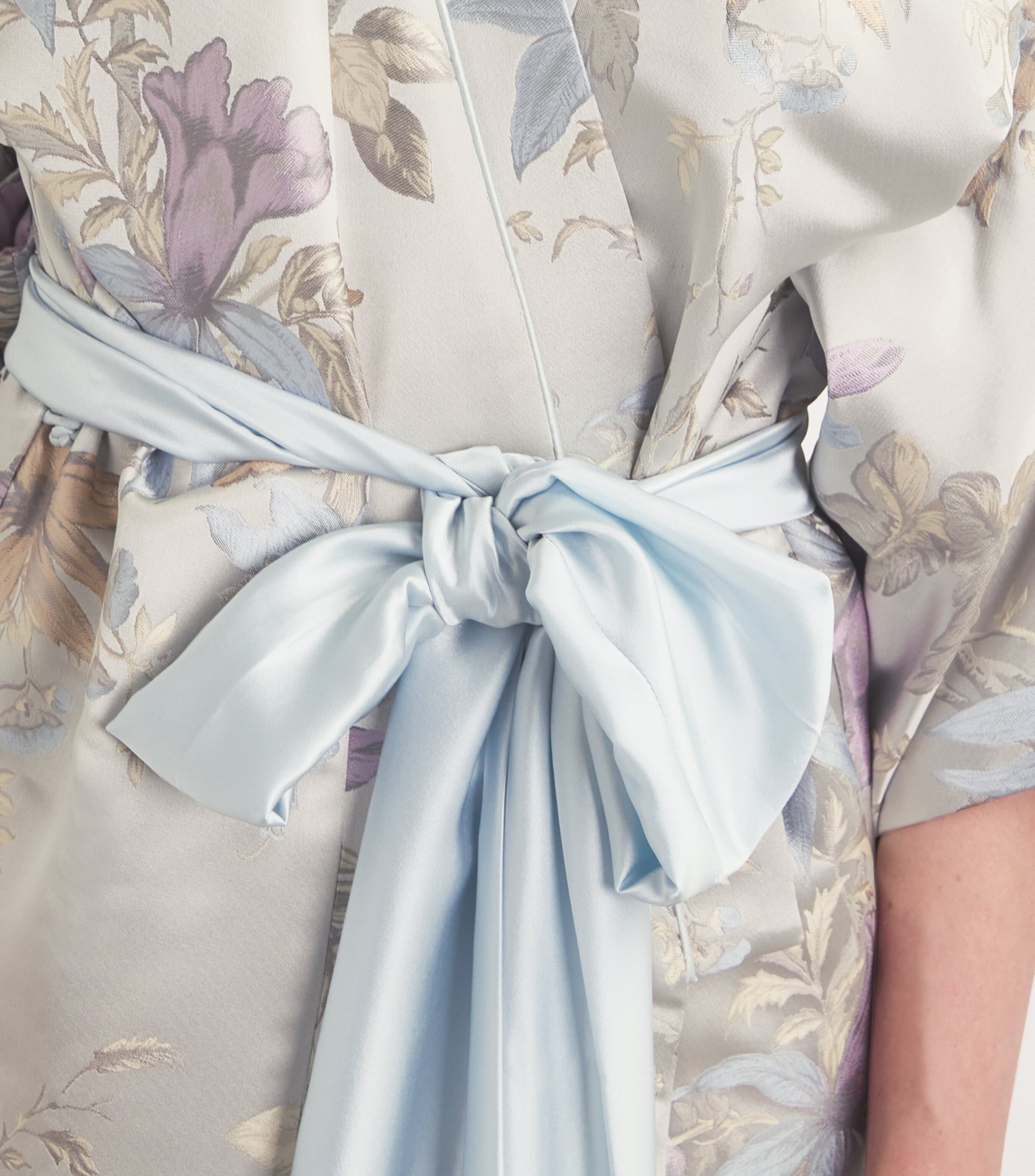 Silk Floral Kimono AMETHYST & IVORY Image 4