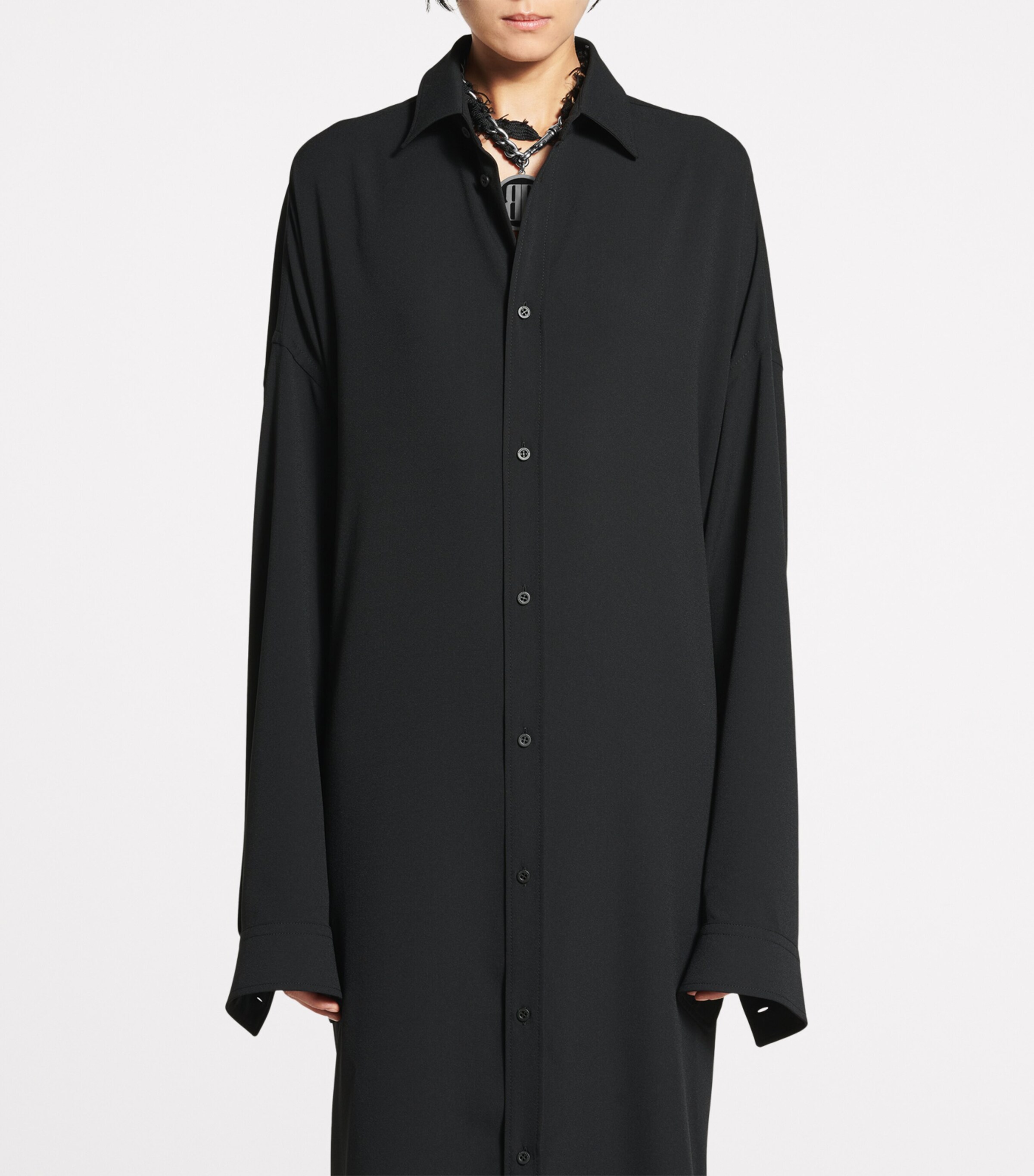 Balenciaga Lace-Up Shirt Dress | Harrods US