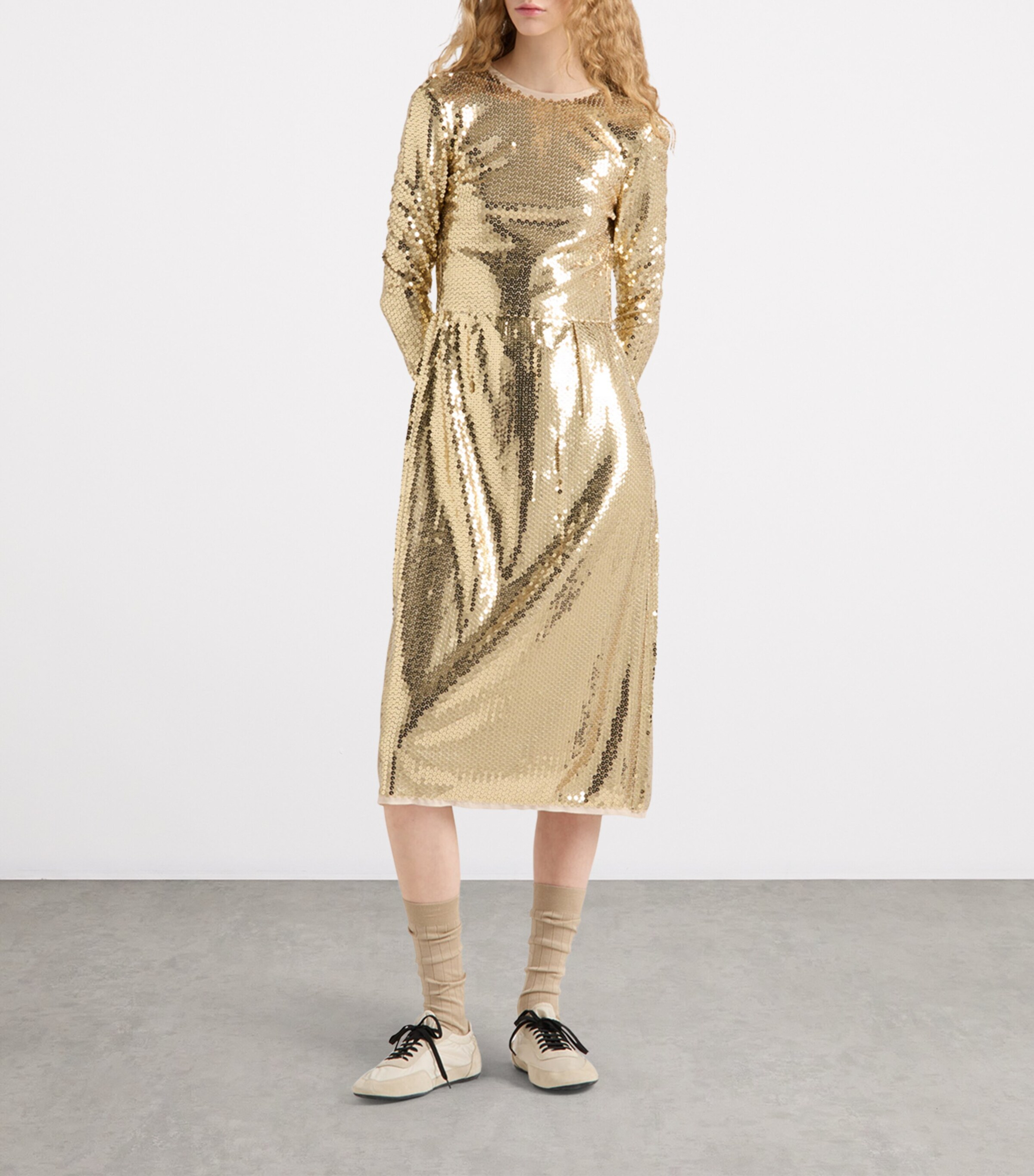 Sequinned Midi Dress F0056 Image 2